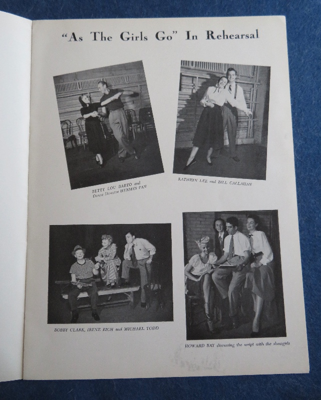 Original 1948 Michael Todd Presents Bobby Clark In Musical Comedy As The Girls Go Theater Program (Petty Cover)