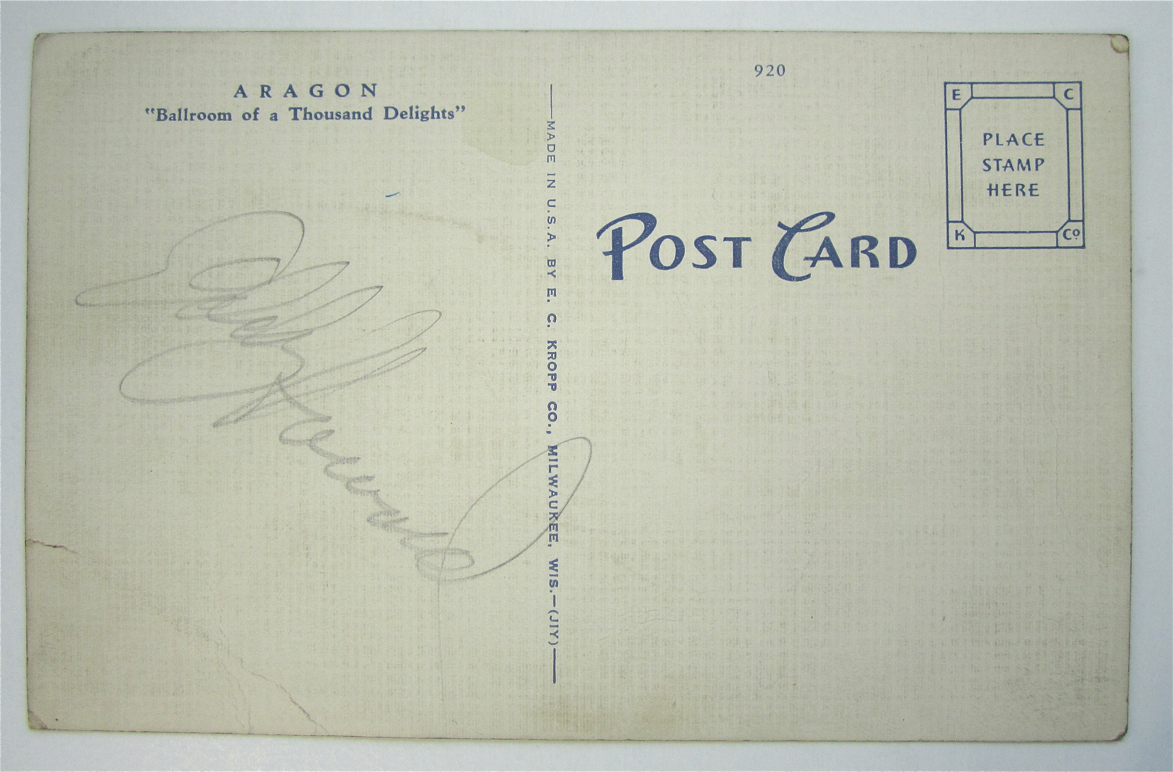 Aragon Ballroom, Lawrence Near Broadway, Chgo Postcard