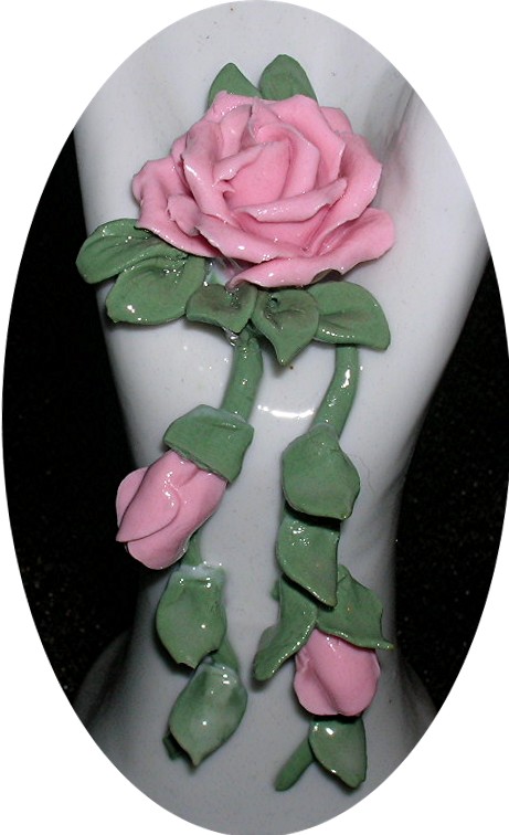 Porcelain Rin Holder Hand & Rose' s
