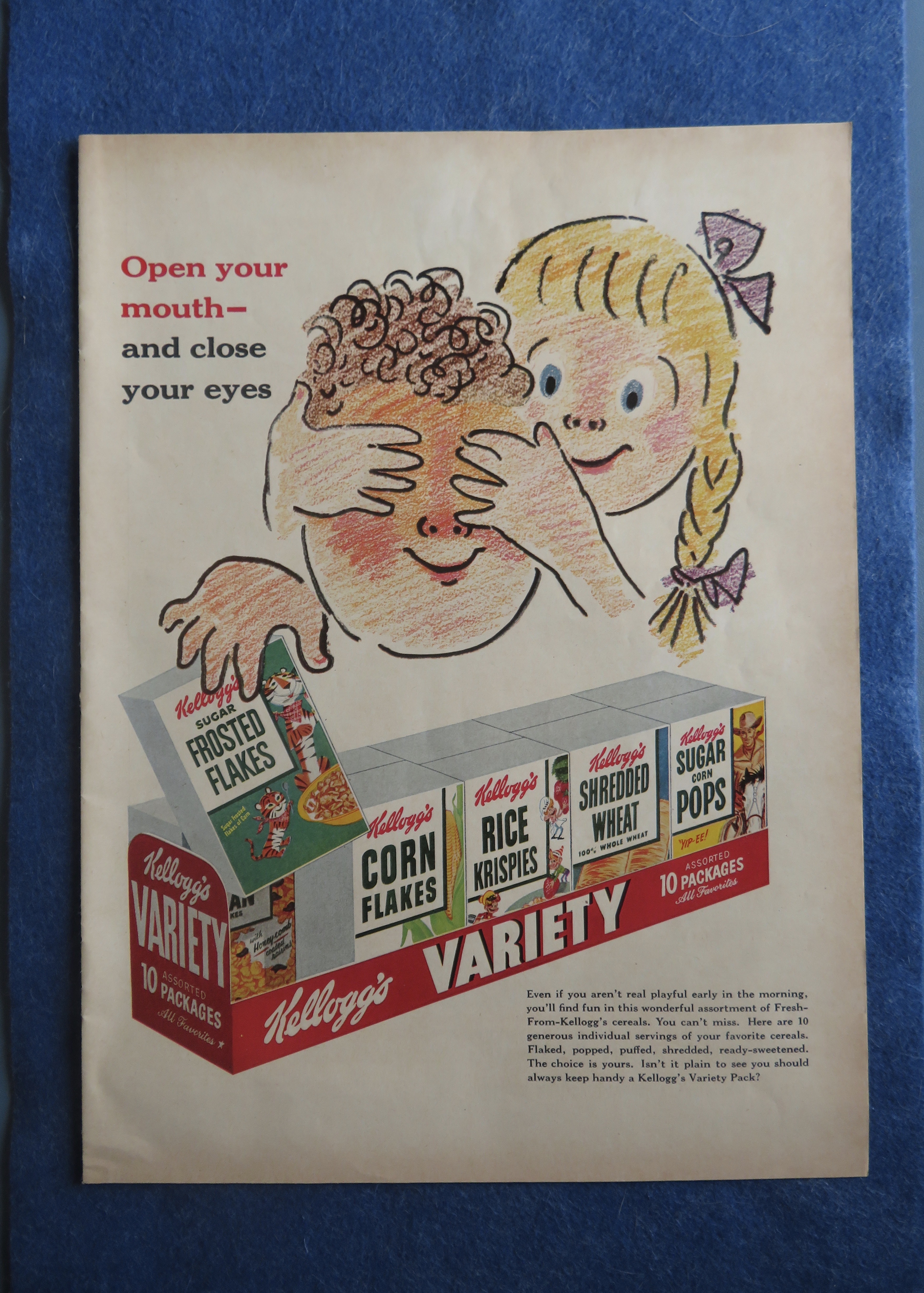 1954 Kellogg's Variety Pack with Variety Of Cereals