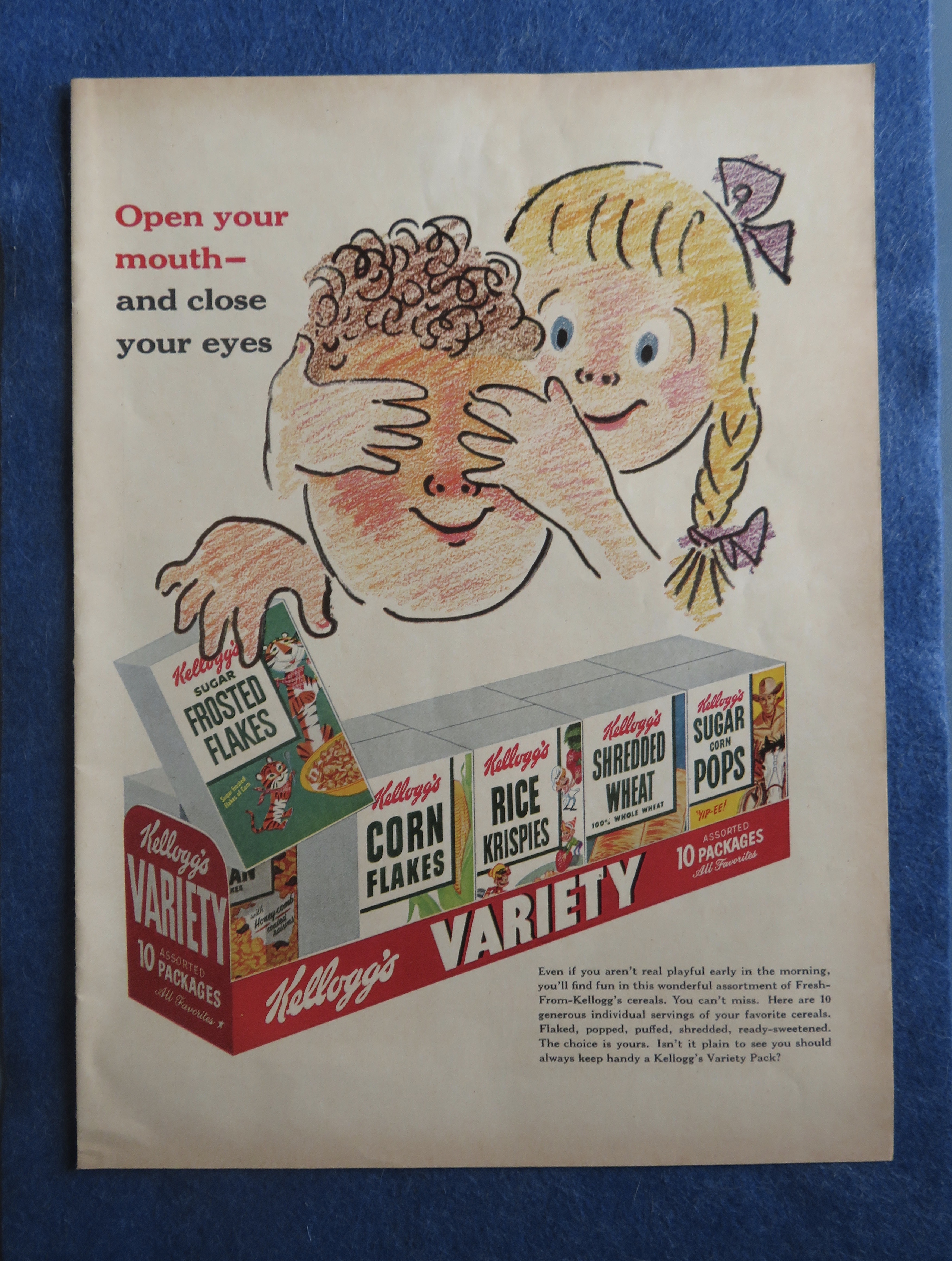 1954 Kellogg's Variety Pack with Variety Of Cereals