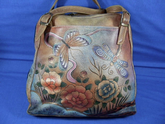 Anuschka Hand Painted Leather Crossbody Bag