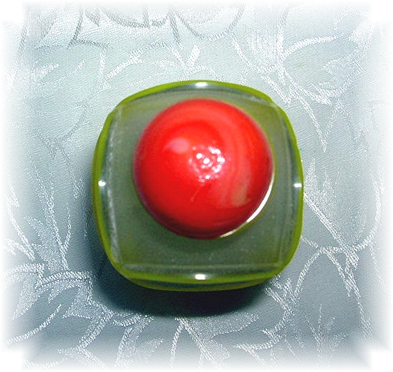 Reverse  Painted Snuff Bottle Orange Top