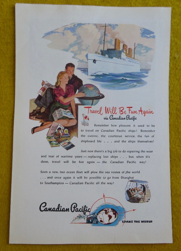 1946 Canadian Pacific with a Ship