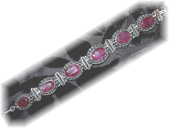 Ruby Sterling Silver Toggle Bracelet Bracelet Indonesia