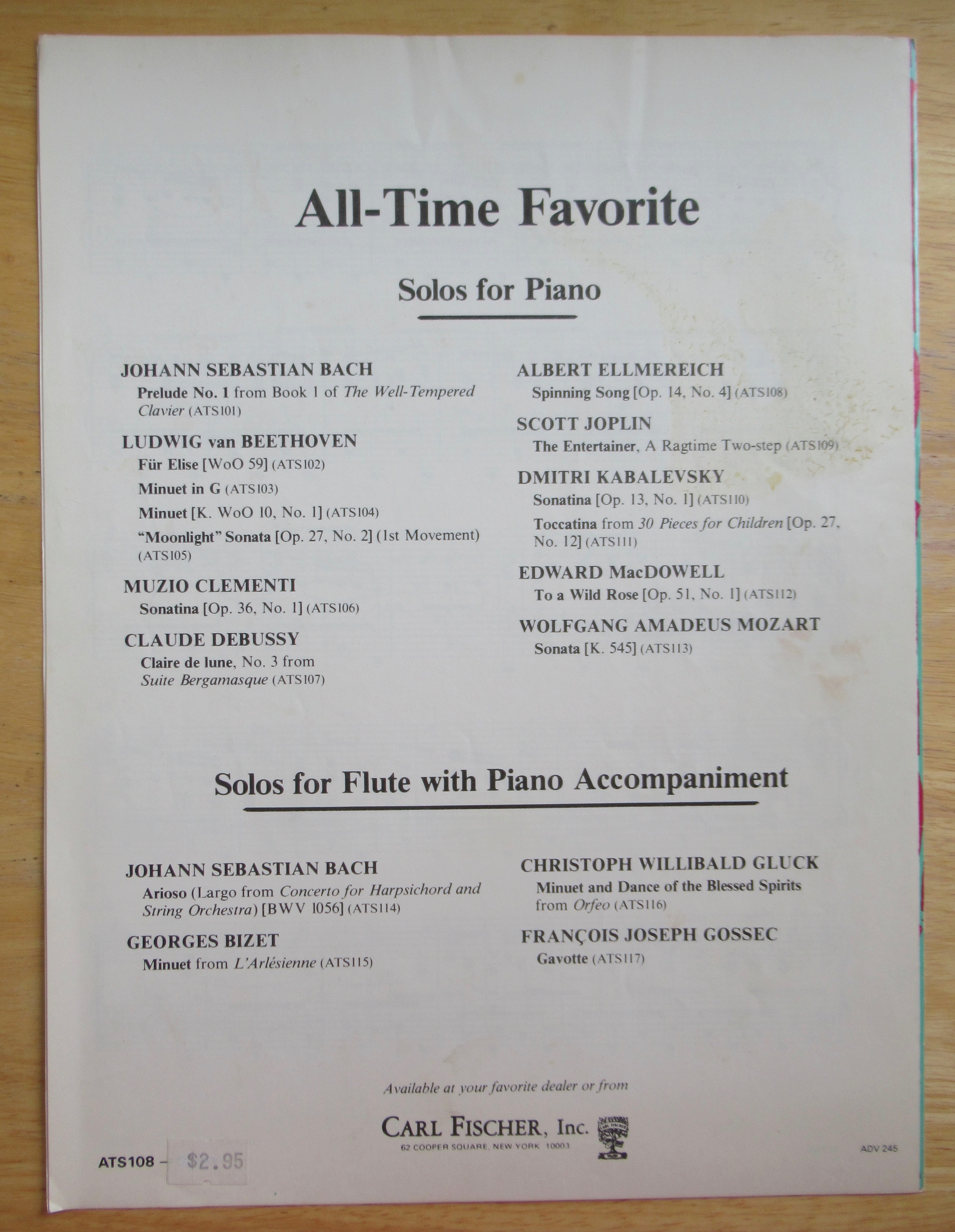 1984 Spinning Song Sheet Music