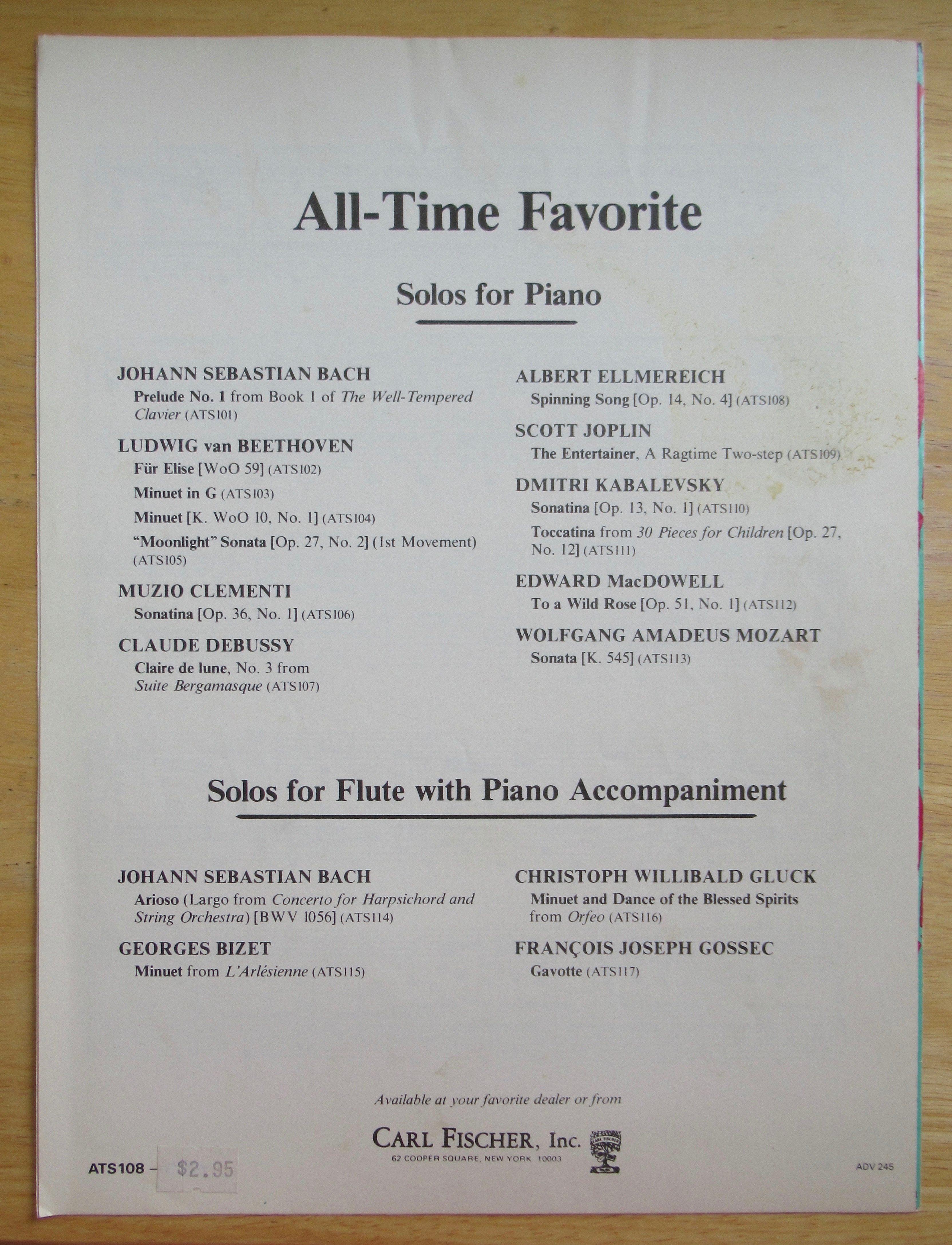 1984 Spinning Song Sheet Music