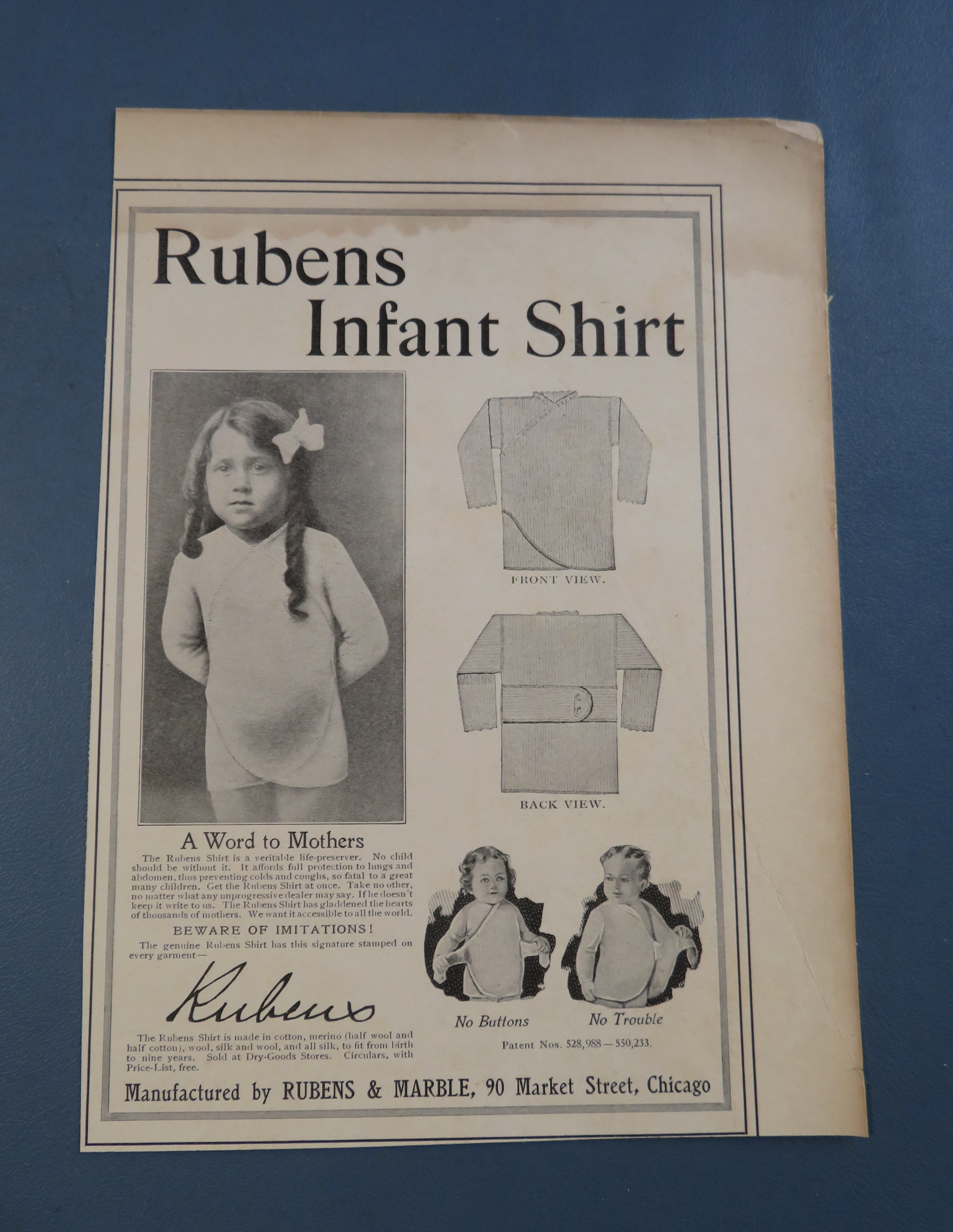 1905 Rubens Infant Shirt with Little Girl