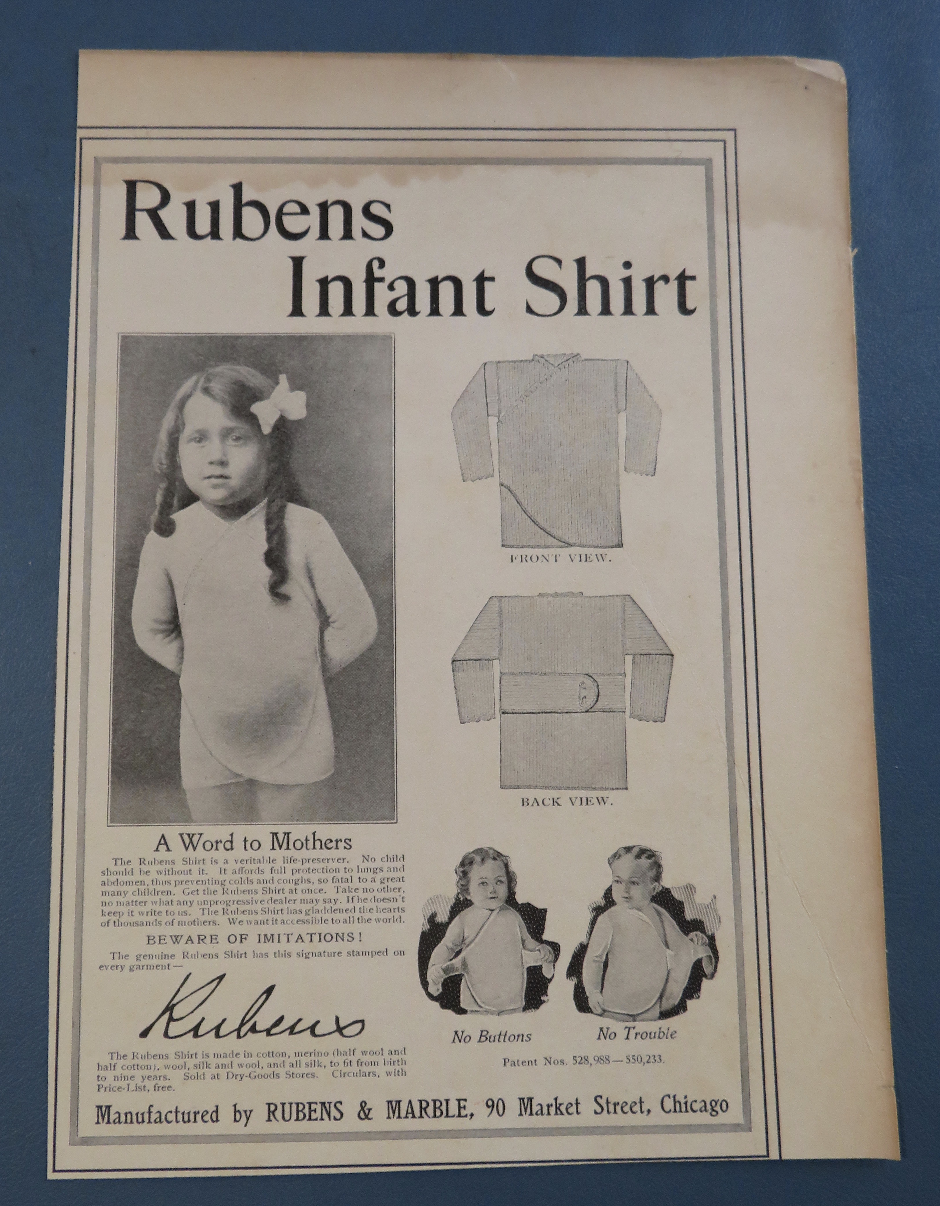 1905 Rubens Infant Shirt with Little Girl