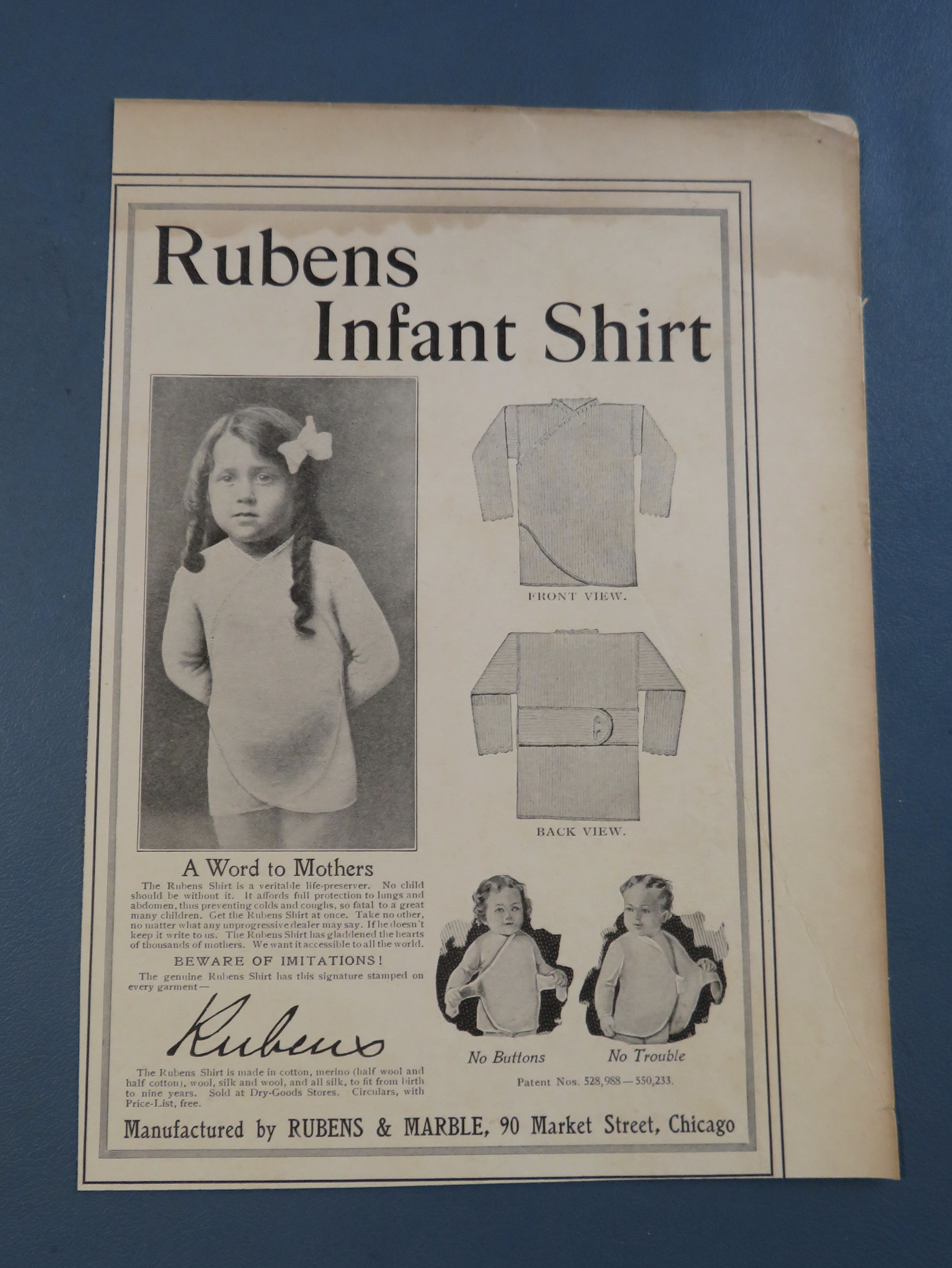 1905 Rubens Infant Shirt with Little Girl