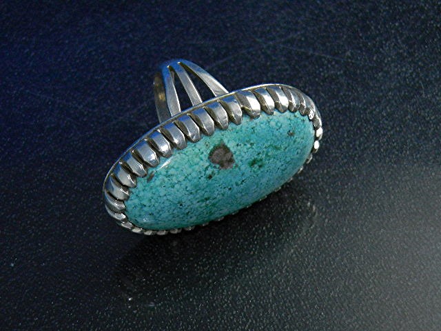 Navajo Antoinette Platero Sterling Silver Turquoise Rin