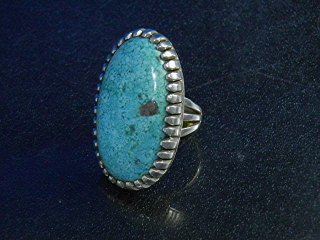 Navajo Antoinette Platero Sterling Silver Turquoise Rin