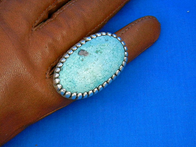 Navajo Antoinette Platero Sterling Silver Turquoise Rin