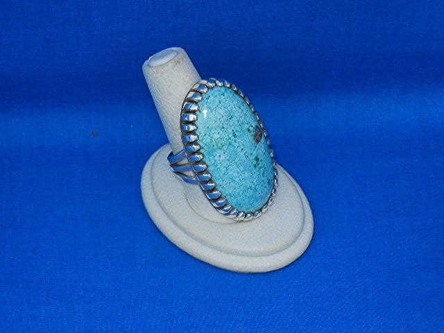 Navajo Antoinette Platero Sterling Silver Turquoise Rin