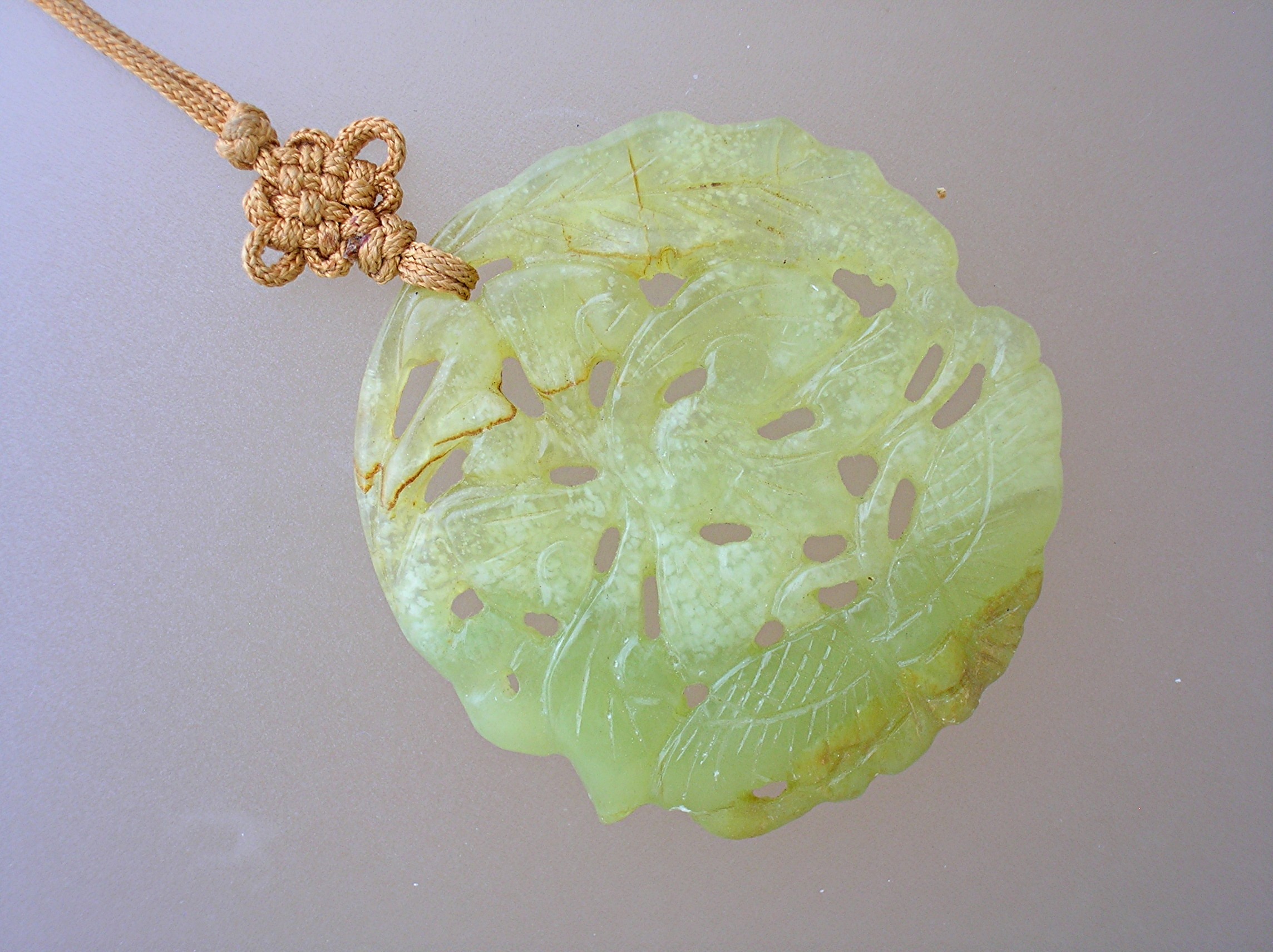 Oriental Carved Jade Pendant
