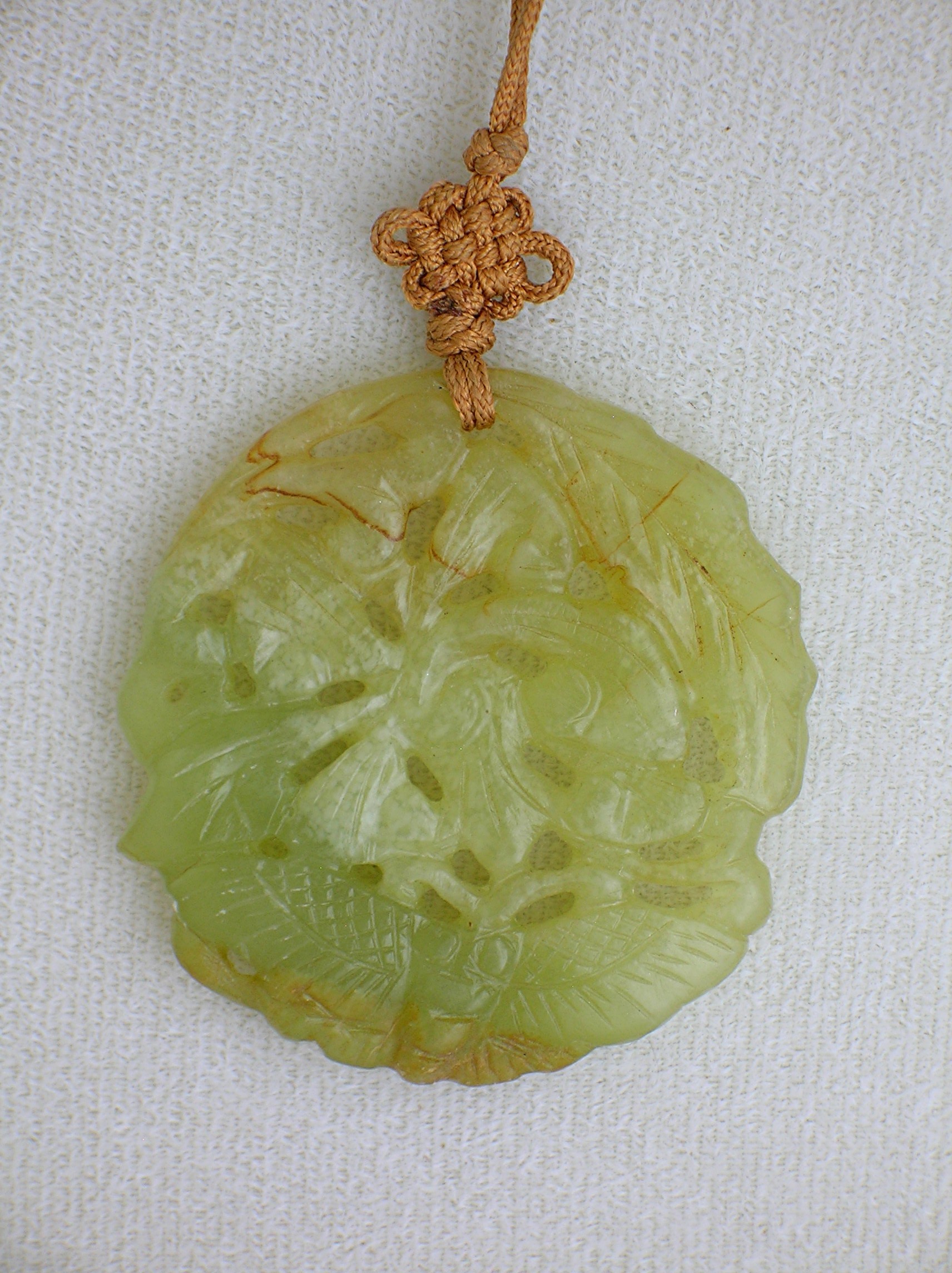 Oriental Carved Jade Pendant