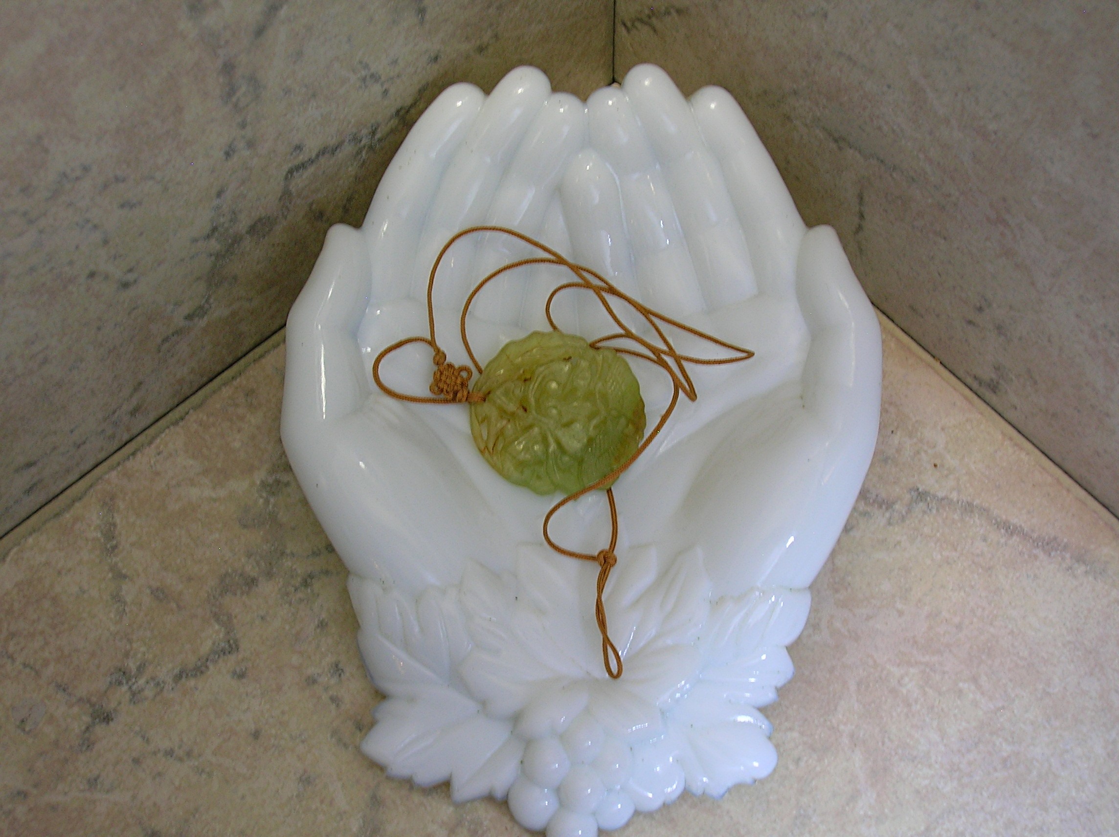 Oriental Carved Jade Pendant