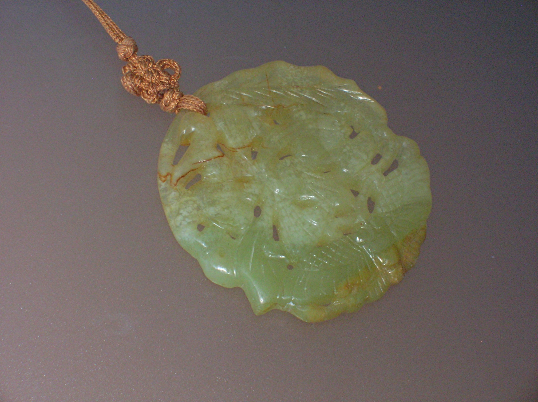Oriental Carved Jade Pendant