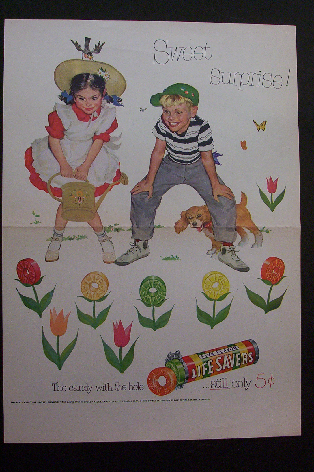1950 Five Flavor Lifesavers with Boy & Girl
