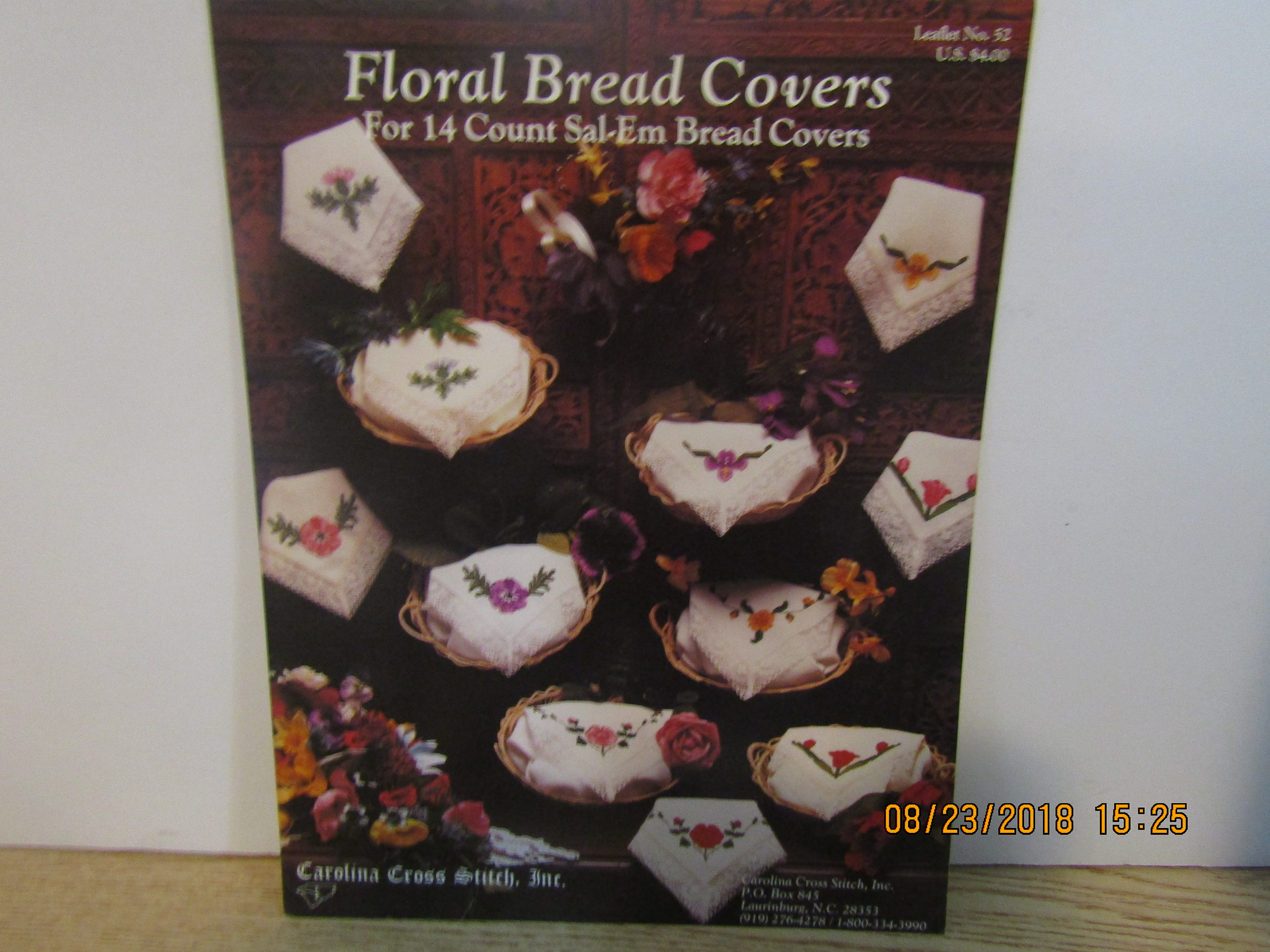 Carolina Cross Stitch Floral Bread Cover for Sal-Em #52