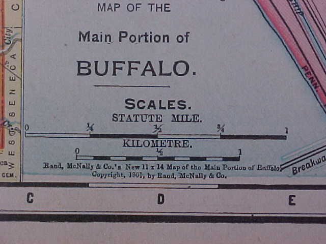 Antique Map New Jersey Buffalo N.Y. 1907 Rand
