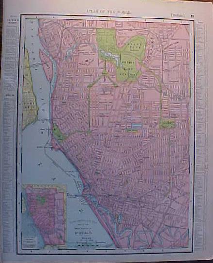 Antique Map New Jersey Buffalo N.Y. 1907 Rand