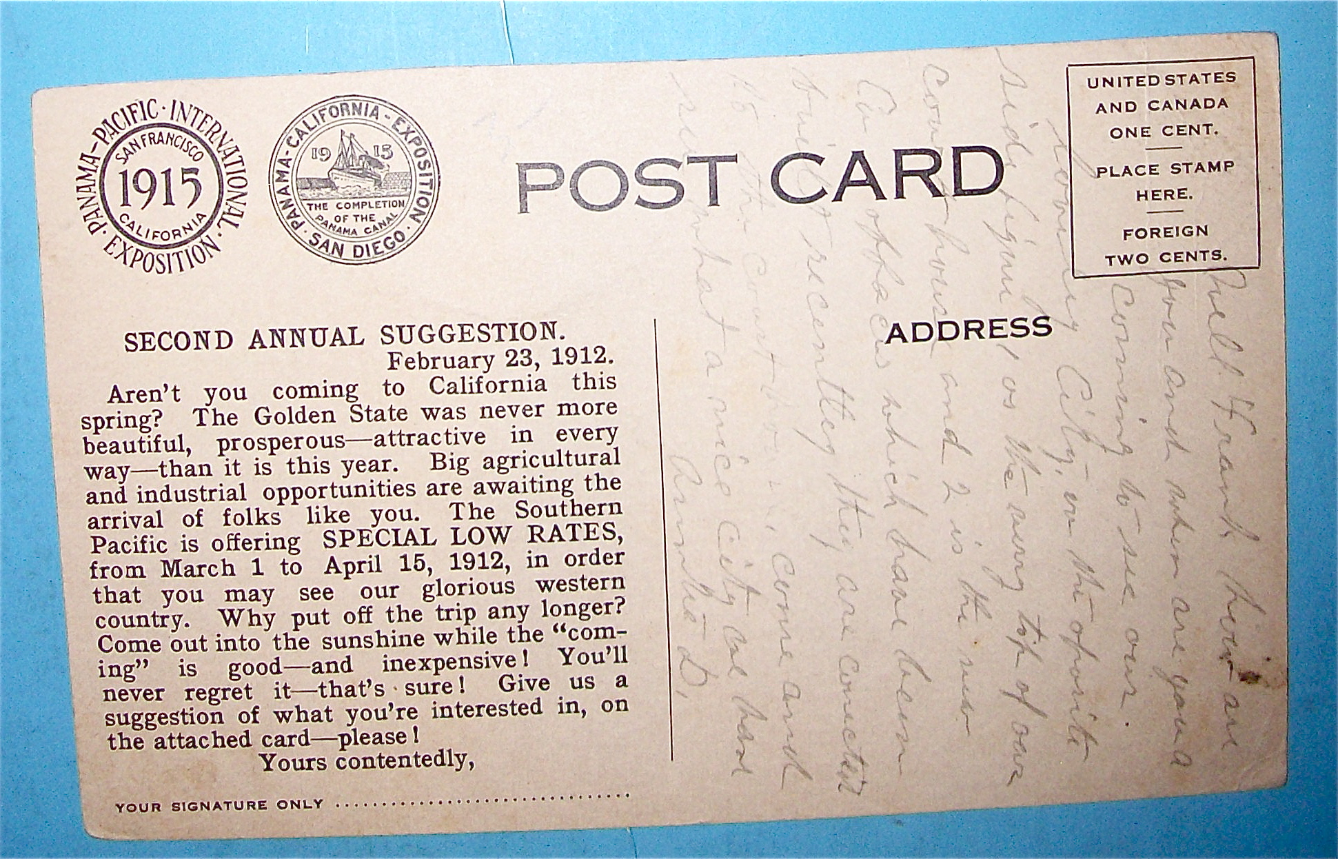 Over The Roof Tops Of Los Angeles Postcard-Pan Pac Expo