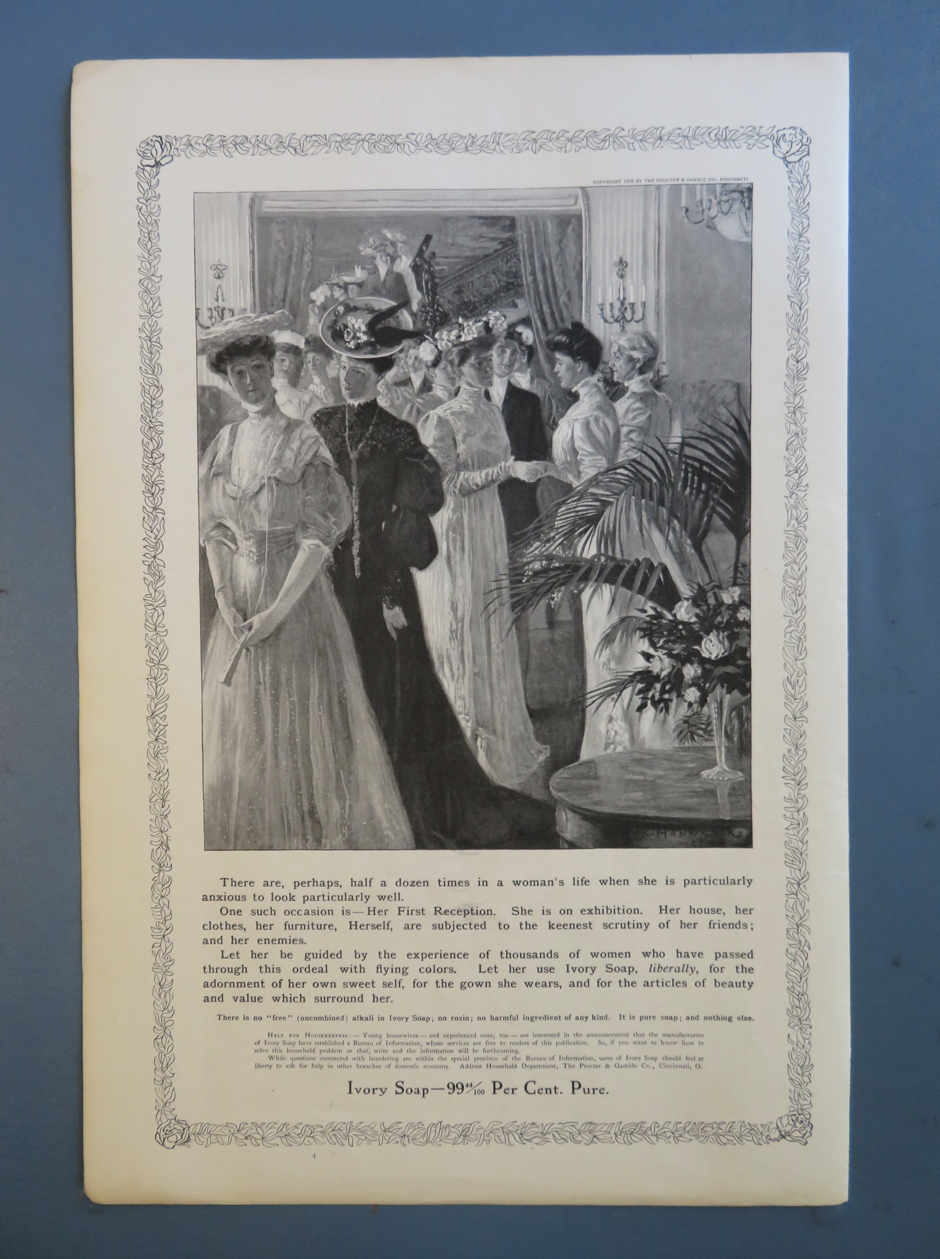 1905 Ivory Soap with a Woman & Her First Reception