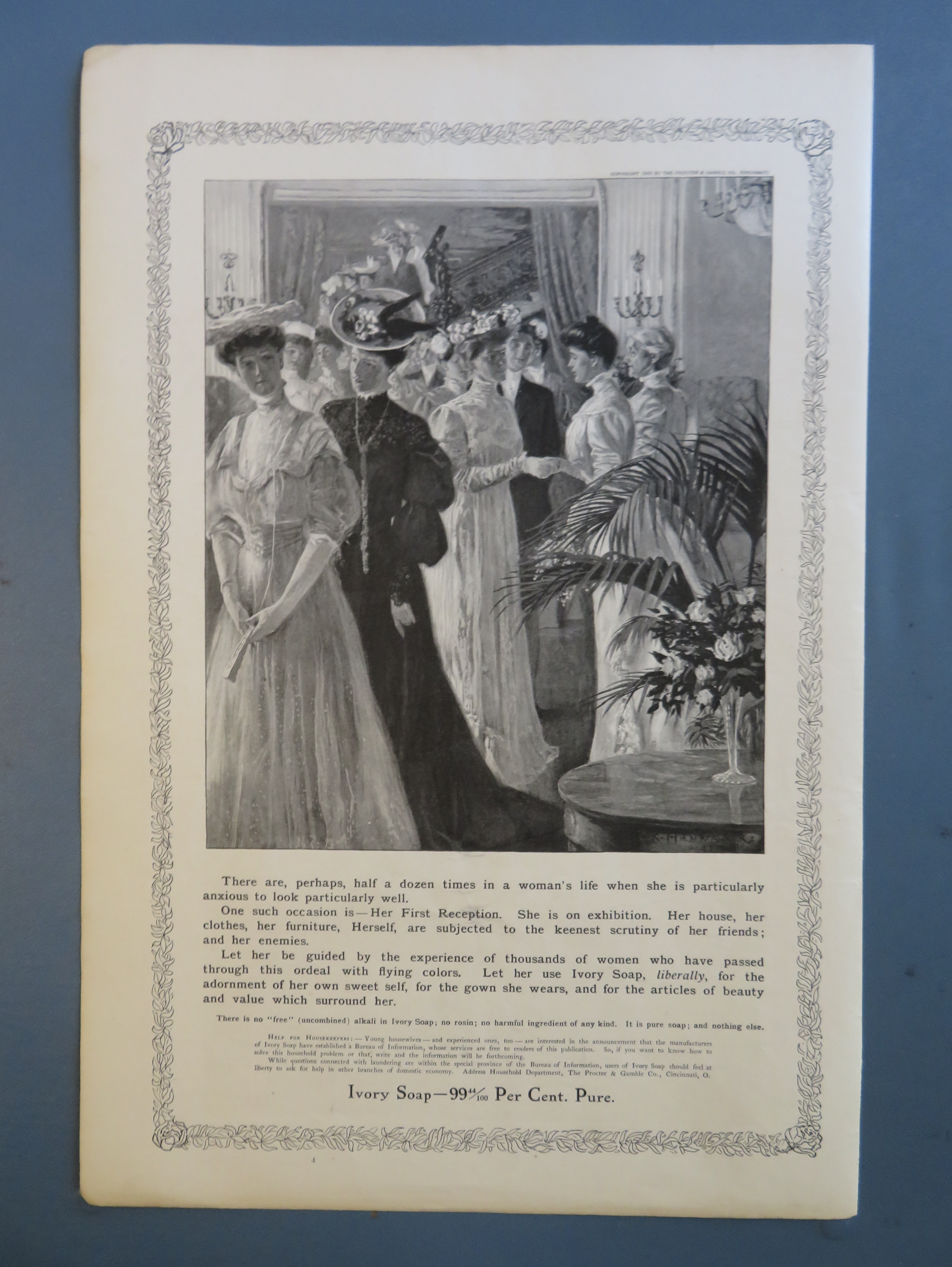 1905 Ivory Soap with a Woman & Her First Reception