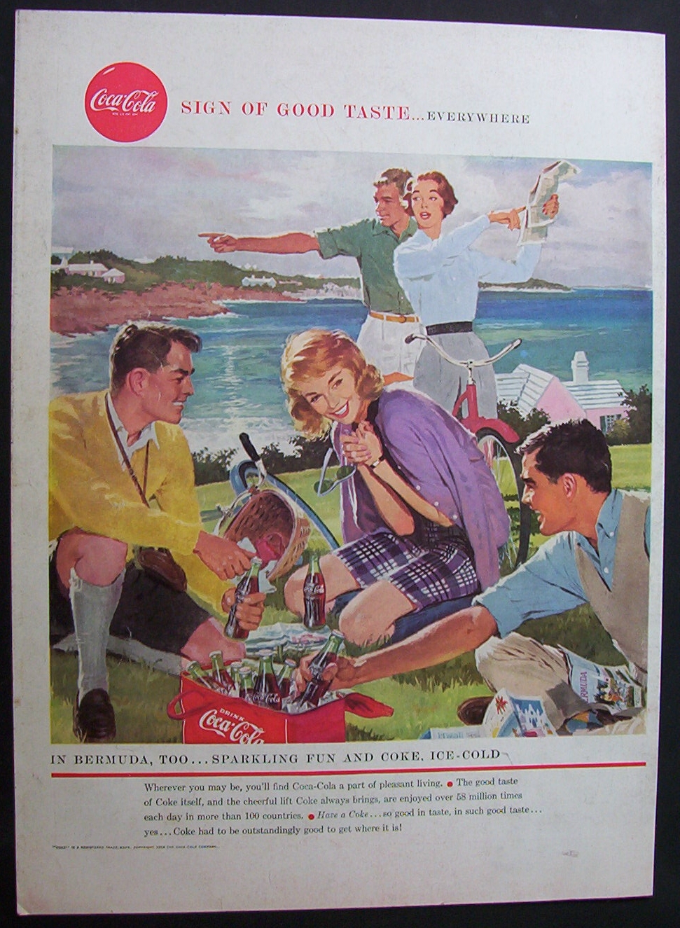 1958 Coca Cola (Coke) with People Enjoying Soda
