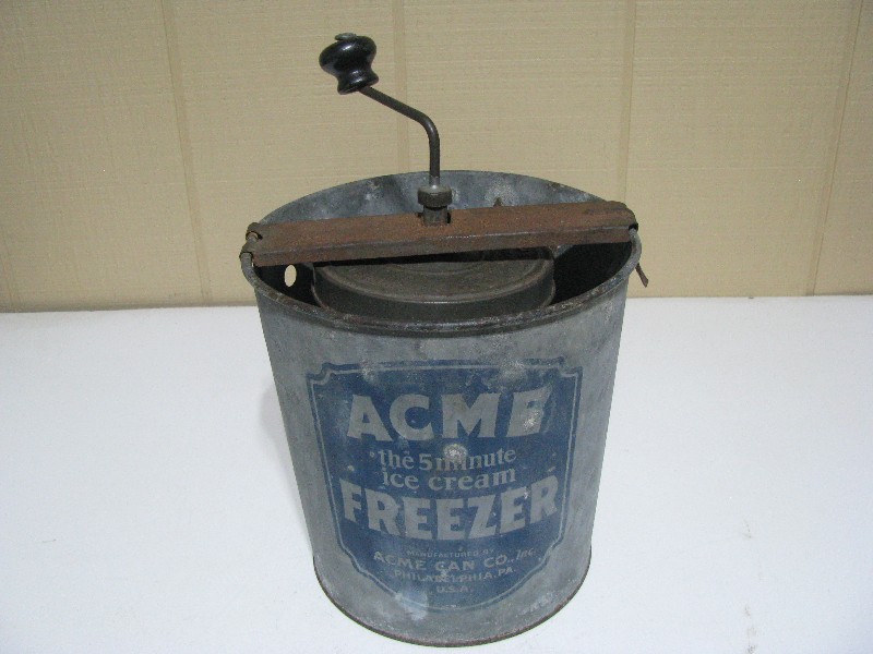 Vintage Acme 5-Minute Ice Cream Freezer - Acme Can Co. Philadelphia