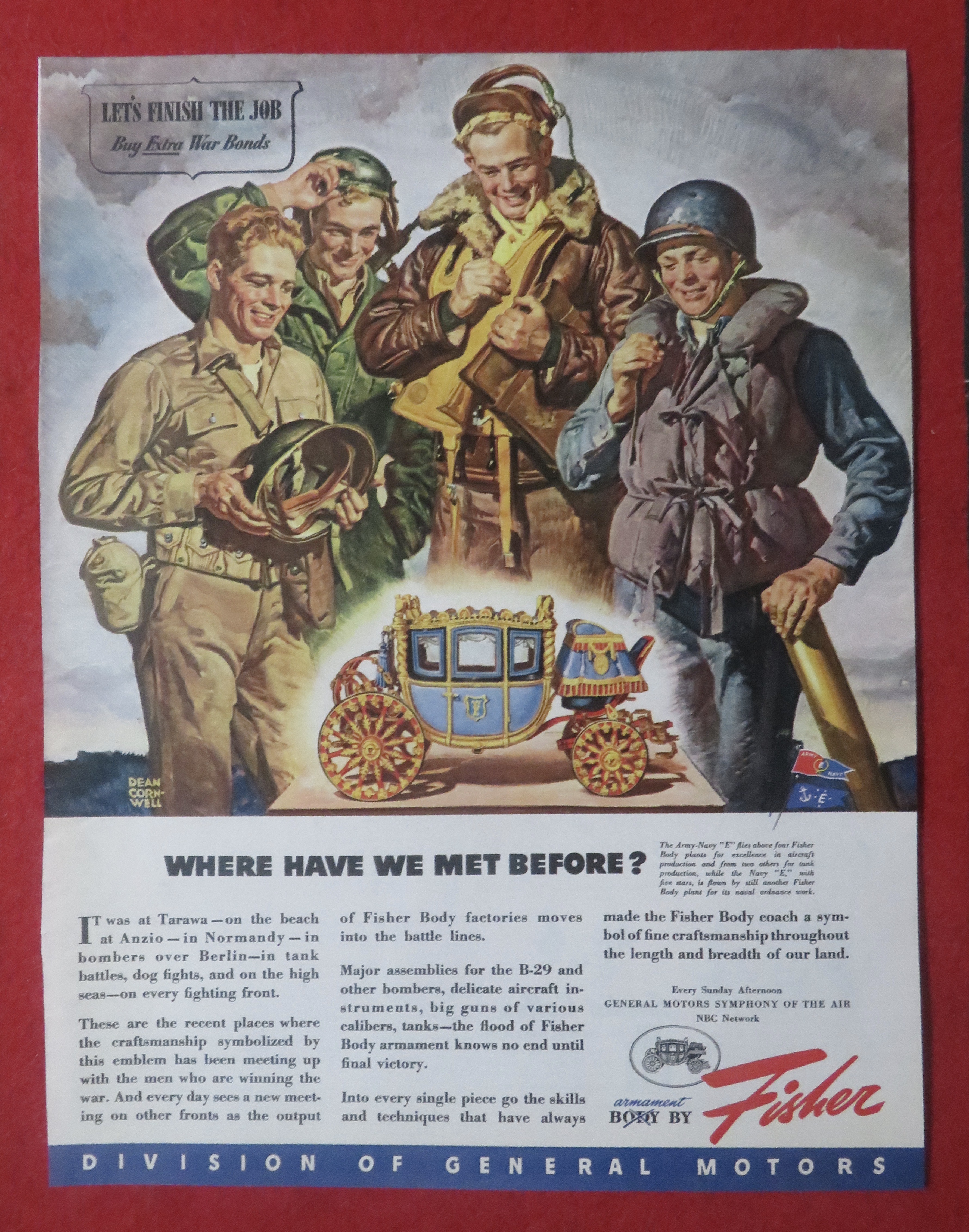1948 Body By Fisher with Soldiers By Dean Cornwell