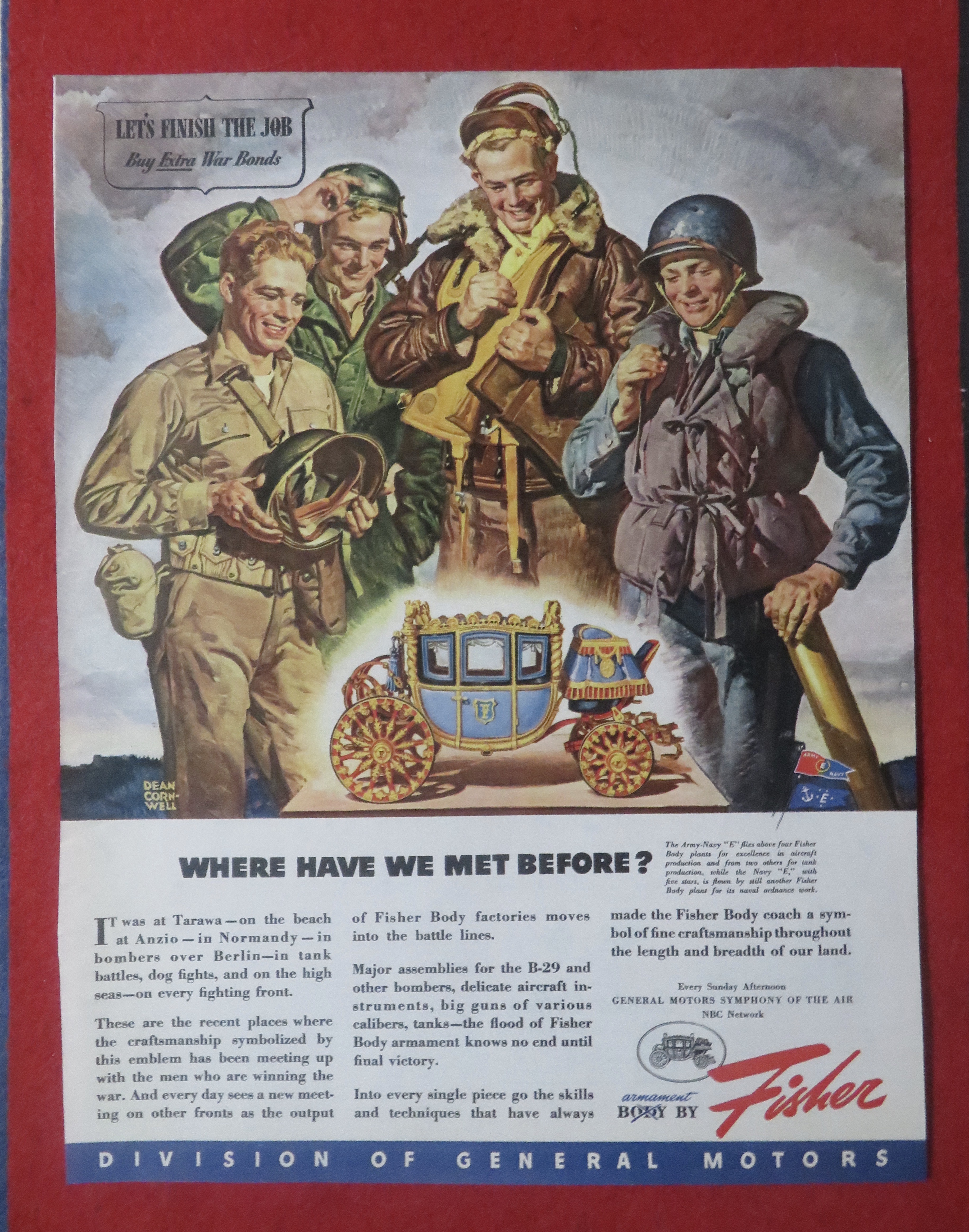 1948 Body By Fisher with Soldiers By Dean Cornwell