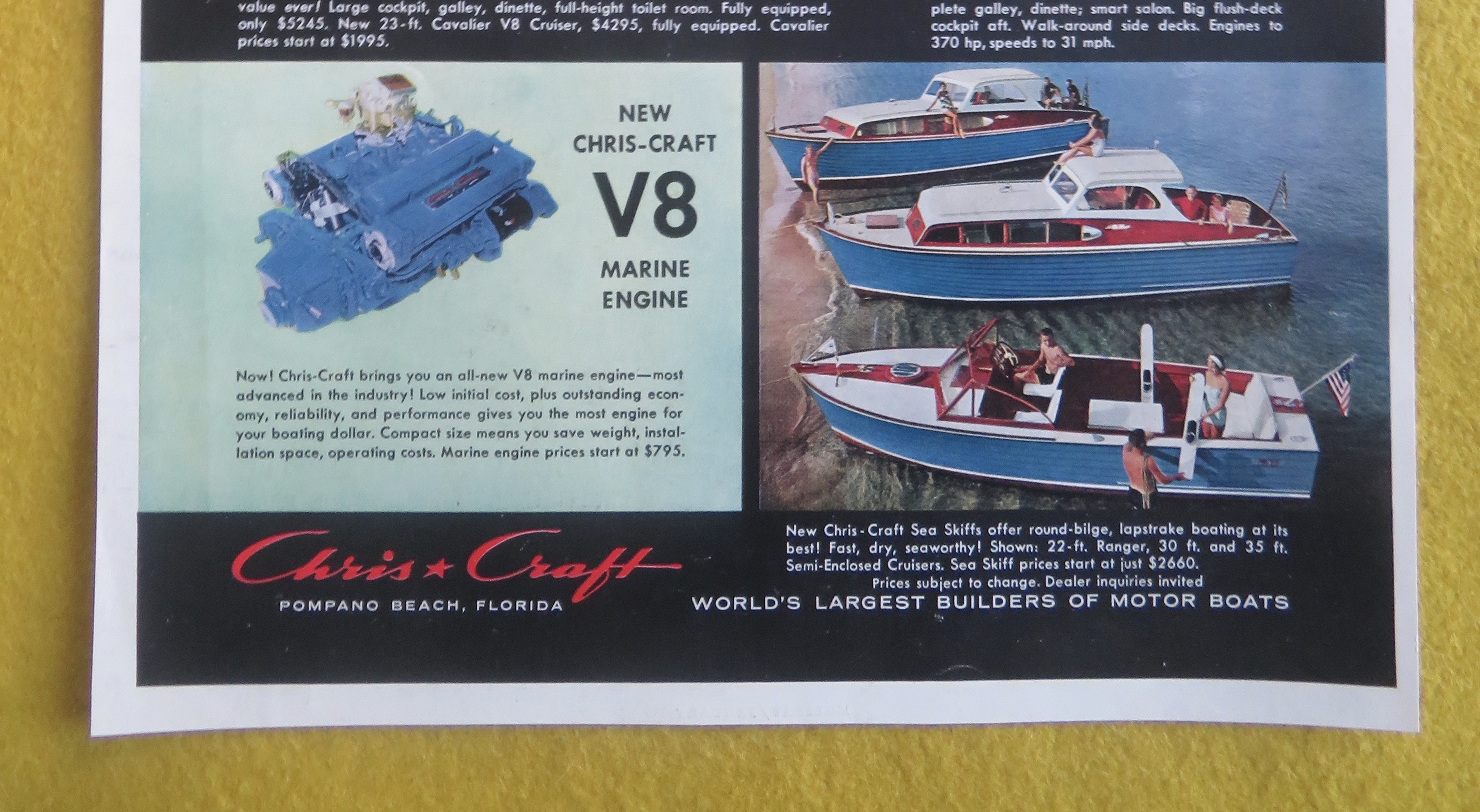 1959 Chris Craft with New Chris Craft V8 Marine Engine