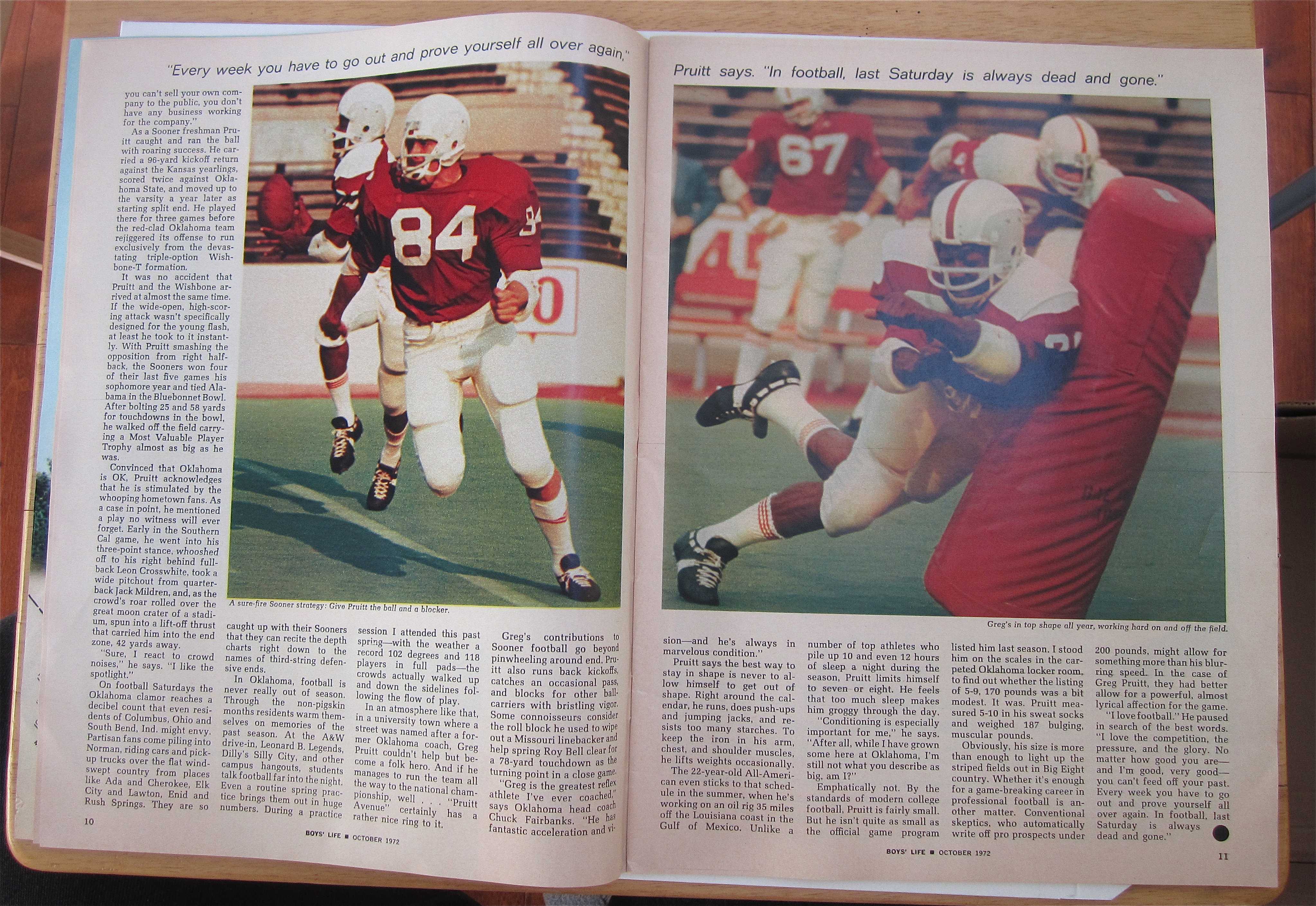 Boys Life Magazine October 1972 Greg Pruitt