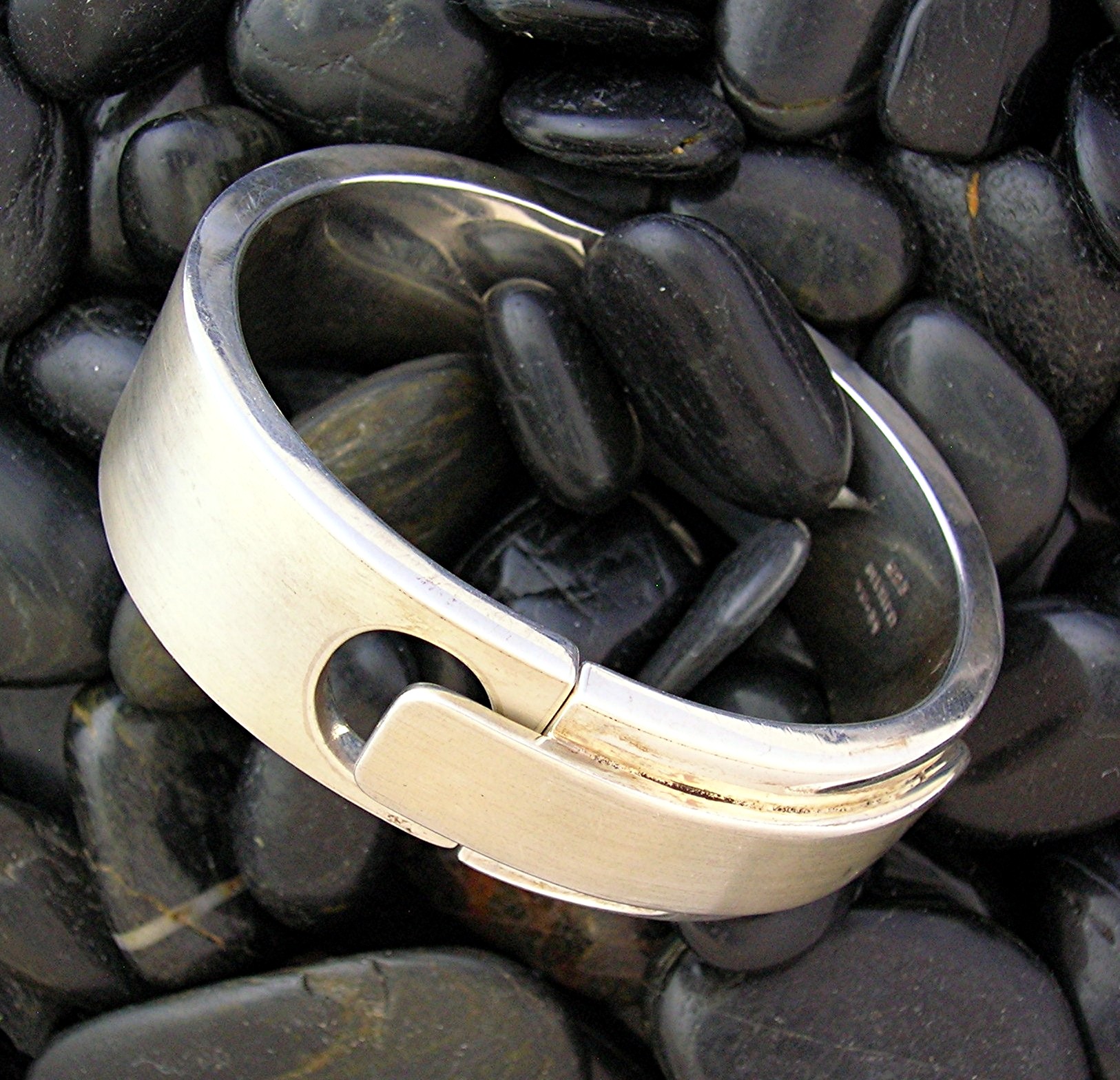 Taxco Mexico Sterling Silver Clamper Bracelet