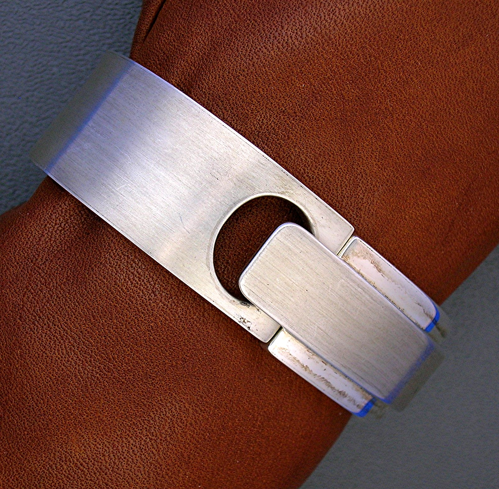 Taxco Mexico Sterling Silver Clamper Bracelet