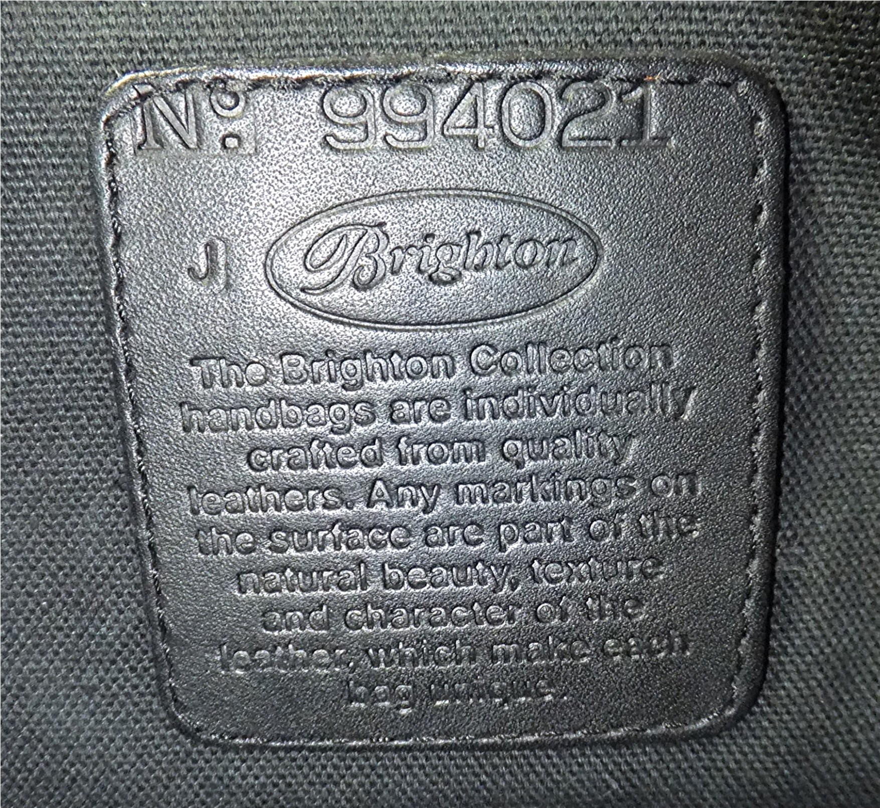 Brighton Embossed Leather Bag Brown Embossed Croc