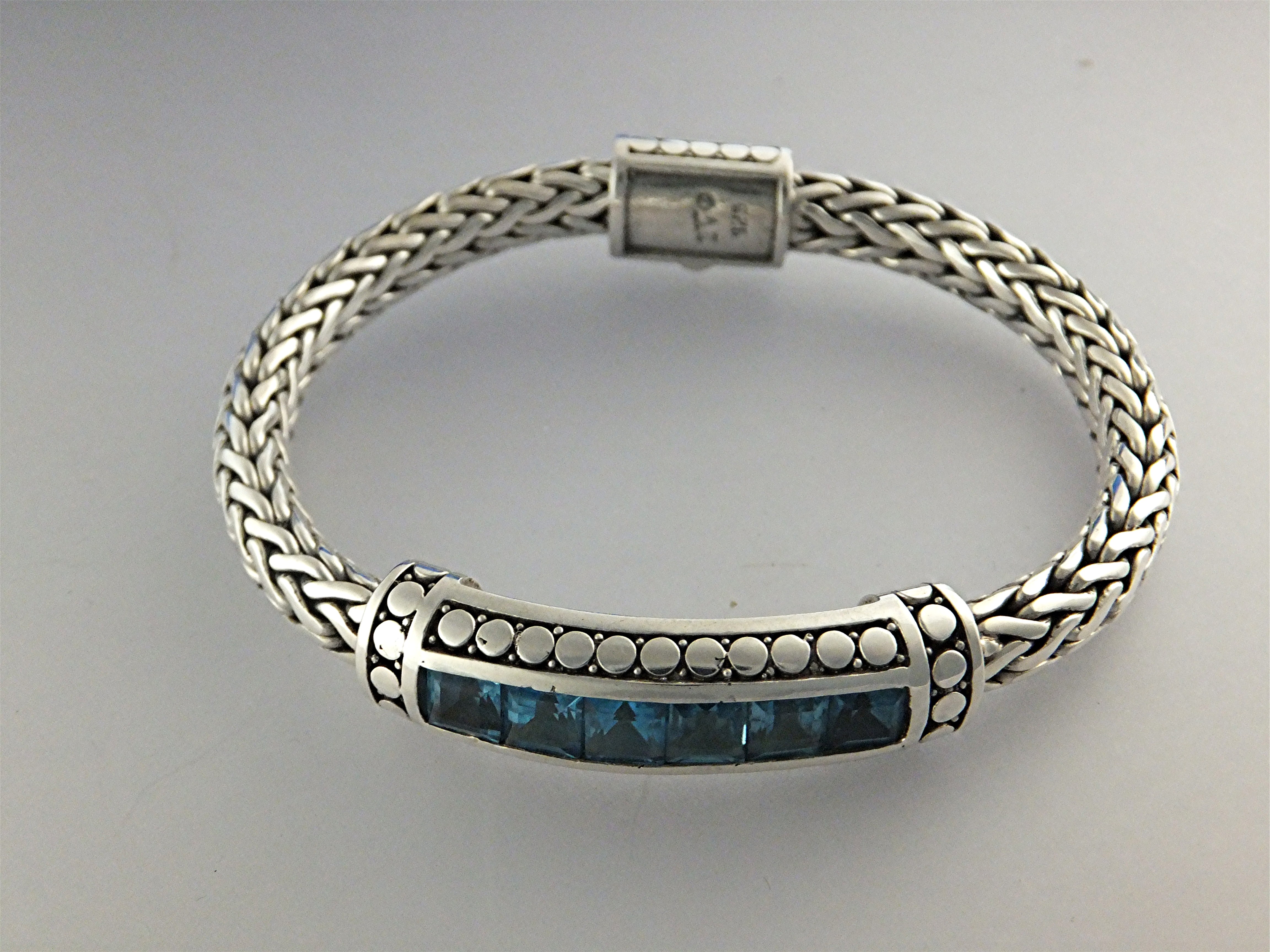 Blue Topaz Sterling Silver Bracelet Peggy V.