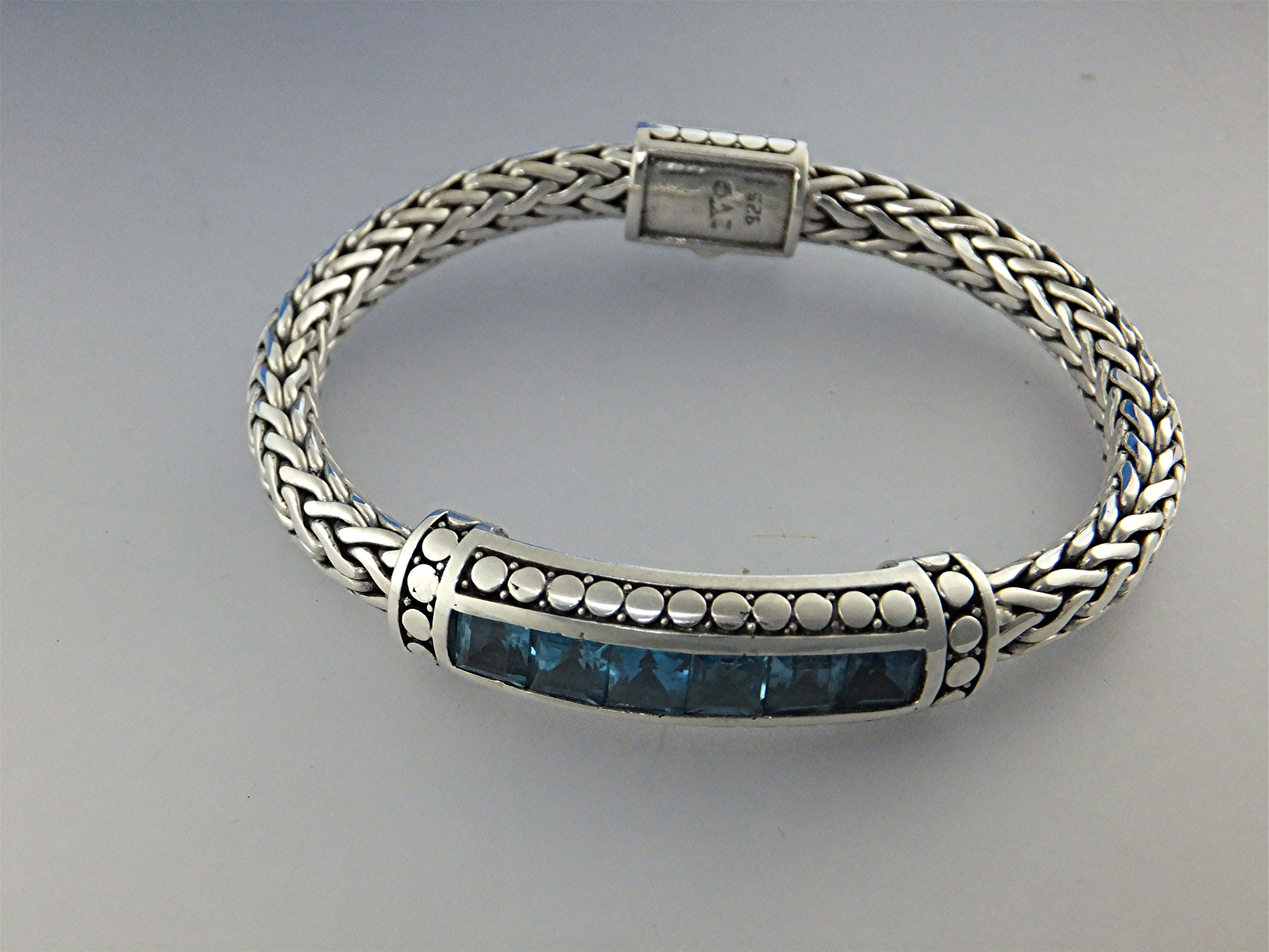 Blue Topaz Sterling Silver Bracelet Peggy V.