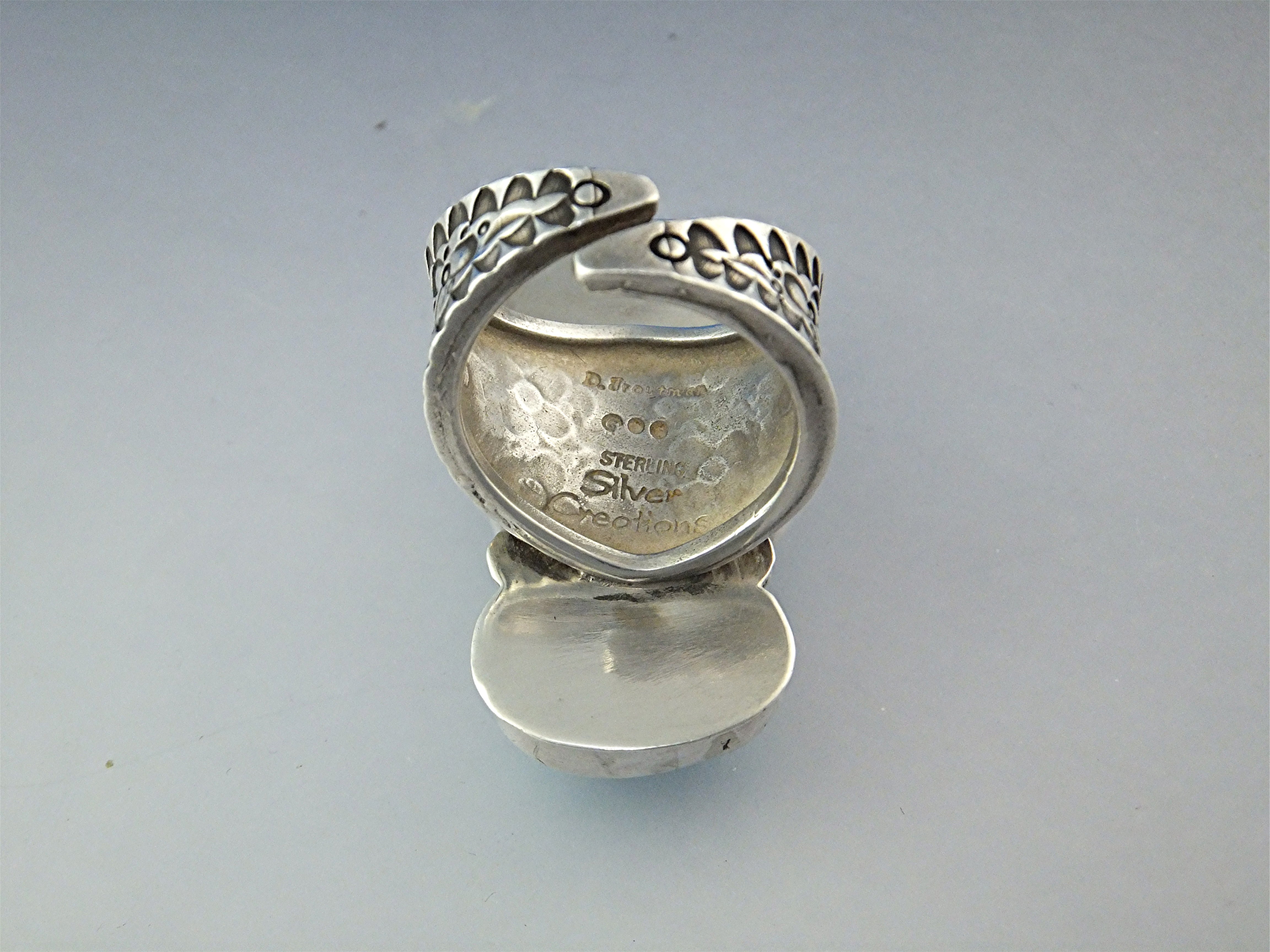 David Troutman Sterling Silver Kingman Turquoise Ring