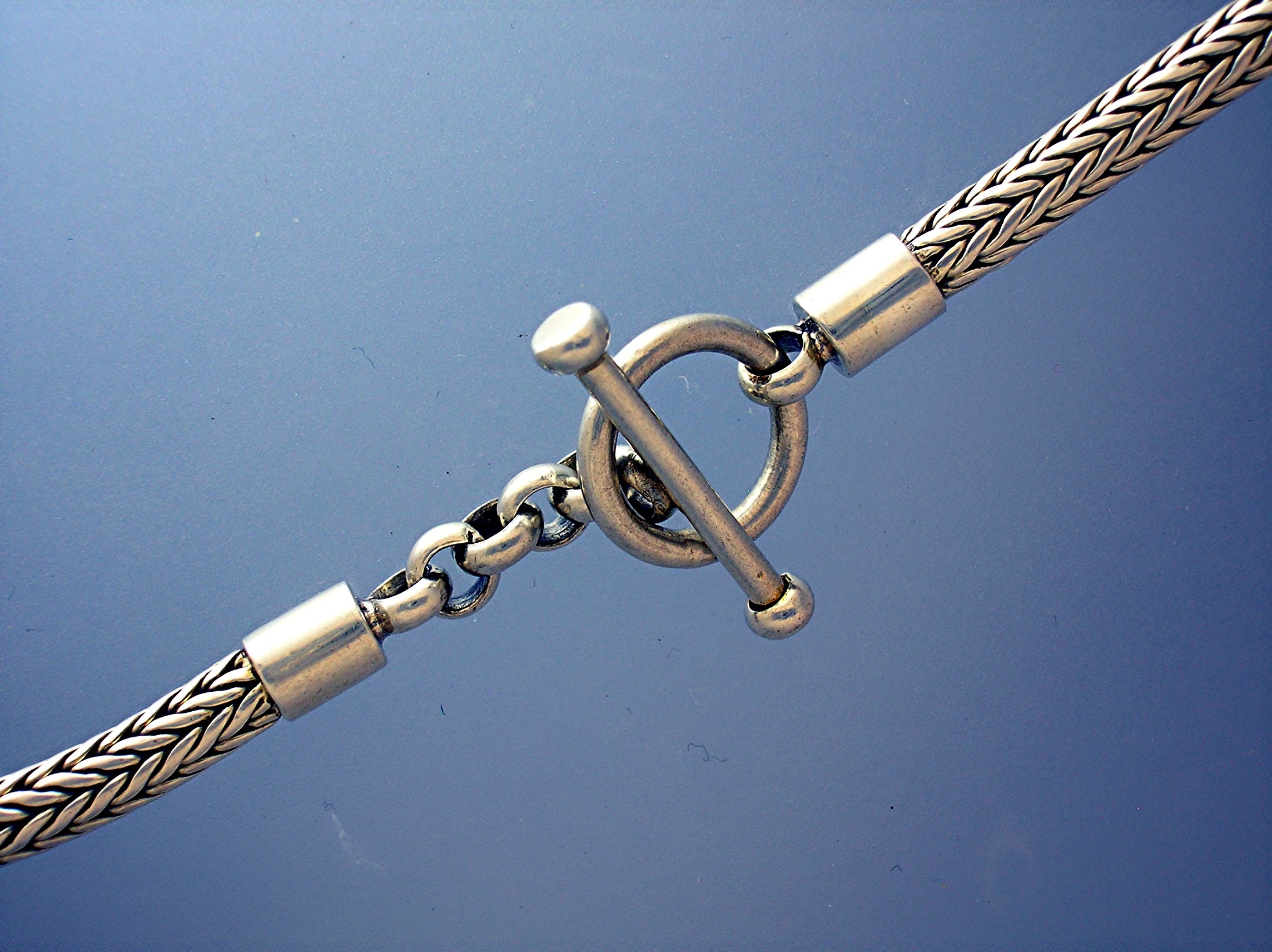 Necklace Sterling Silver toggle clasp 18 Inch Chain