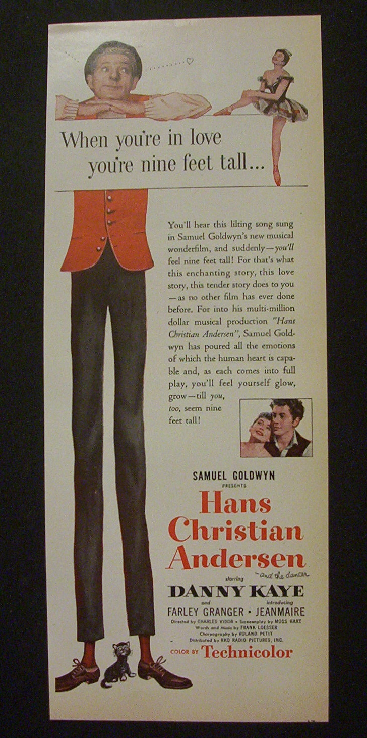 1952 Movie Ad for Hans Christian Andersen