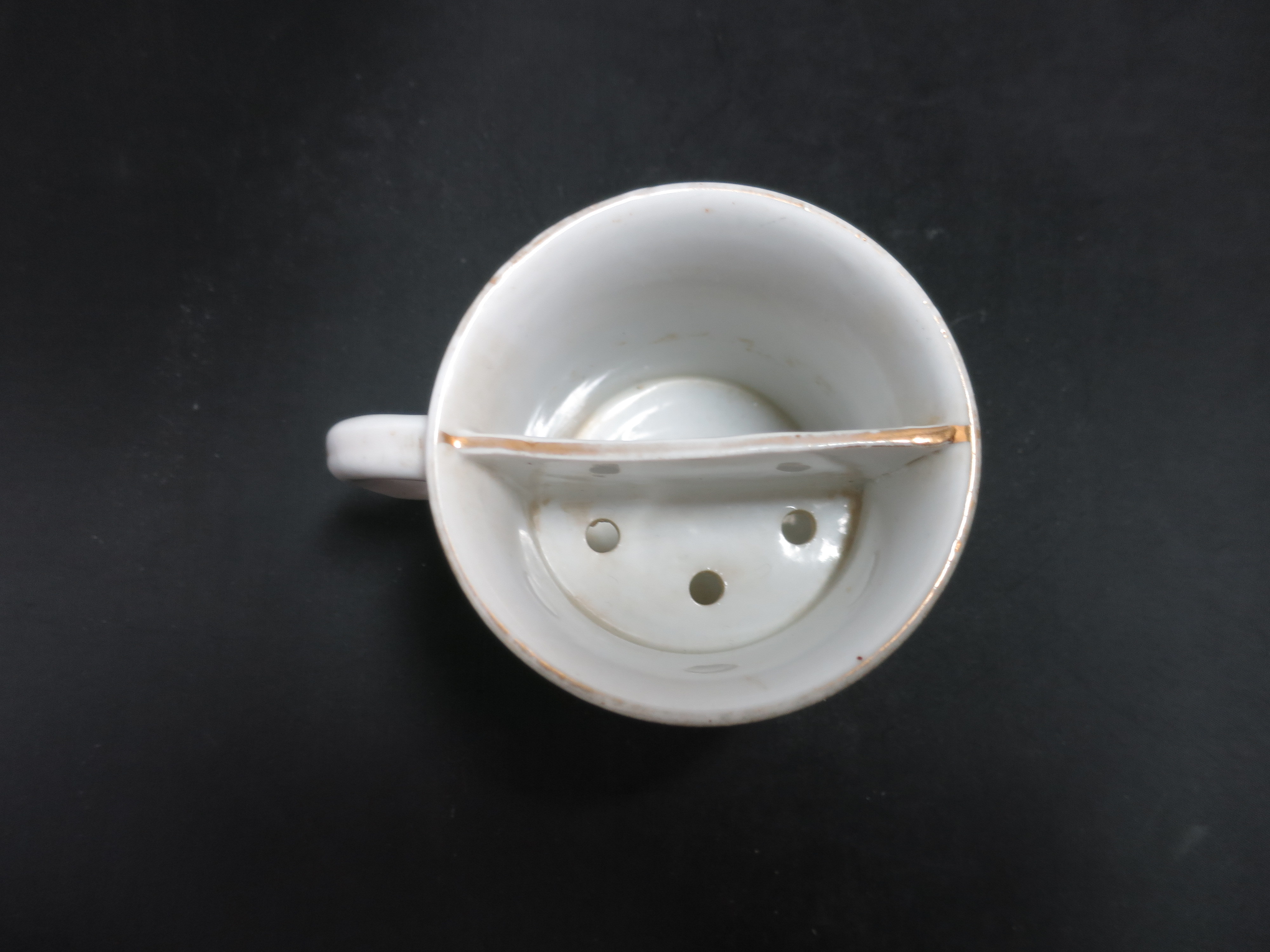 Excelsior Shaving Mug Porcelain Floral Jackolantern 1876