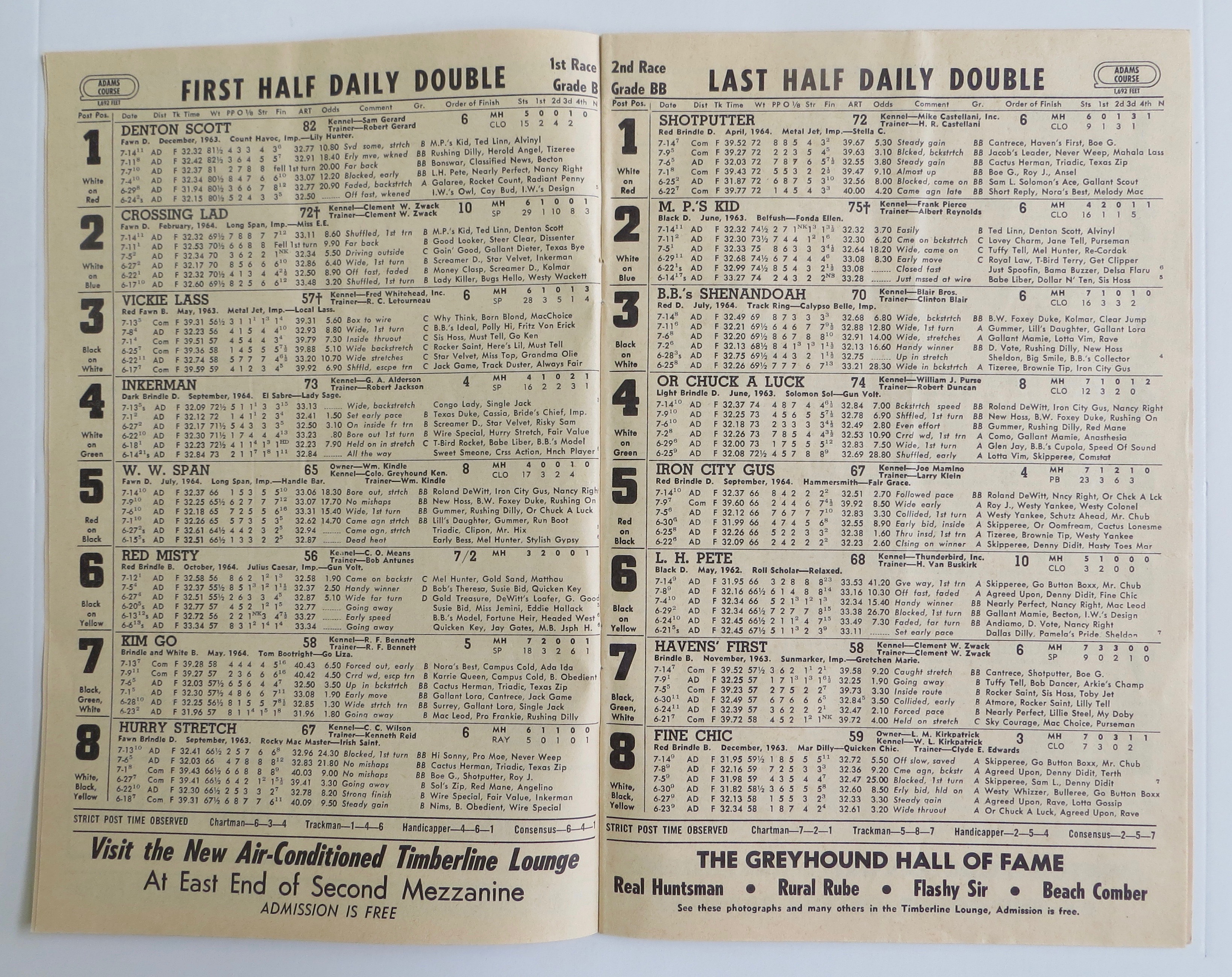 1966 Official Greyhound Racing Program