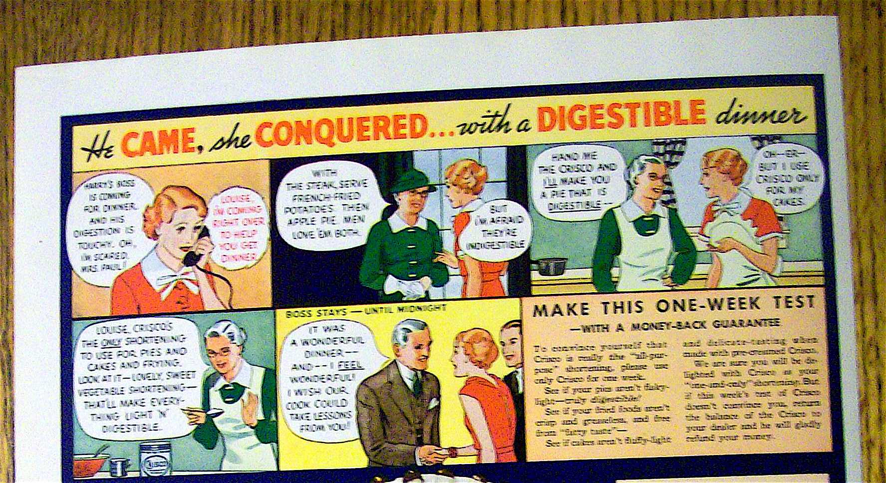 1936 Crisco Shortening with Cake, Pie & Fried Bubbles
