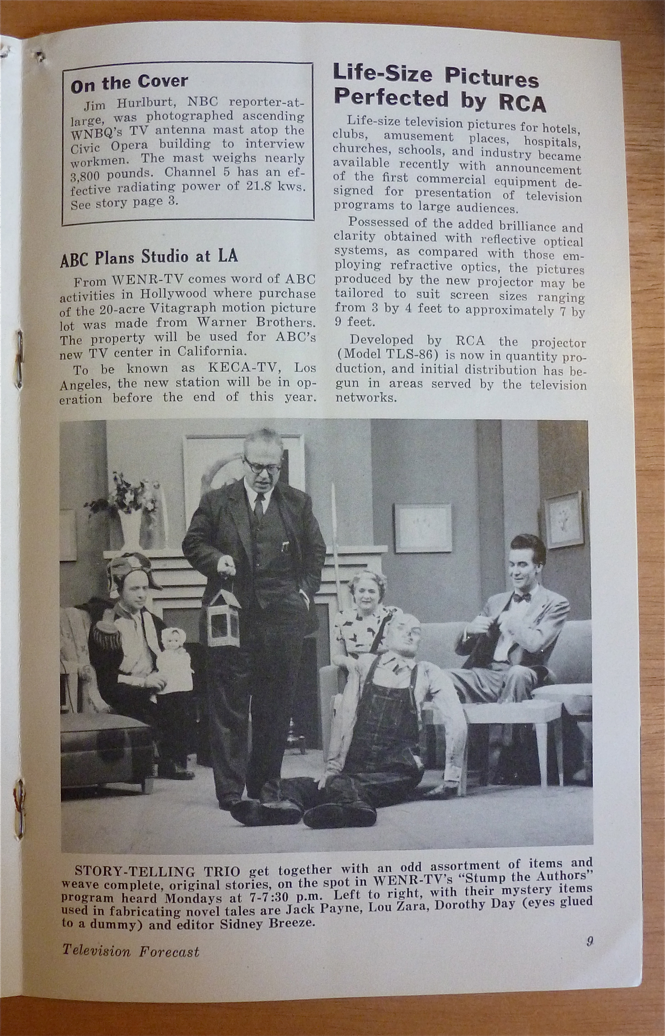 1948 Chicago Television Forecast Vol.1-#26 WNBQ Antenna