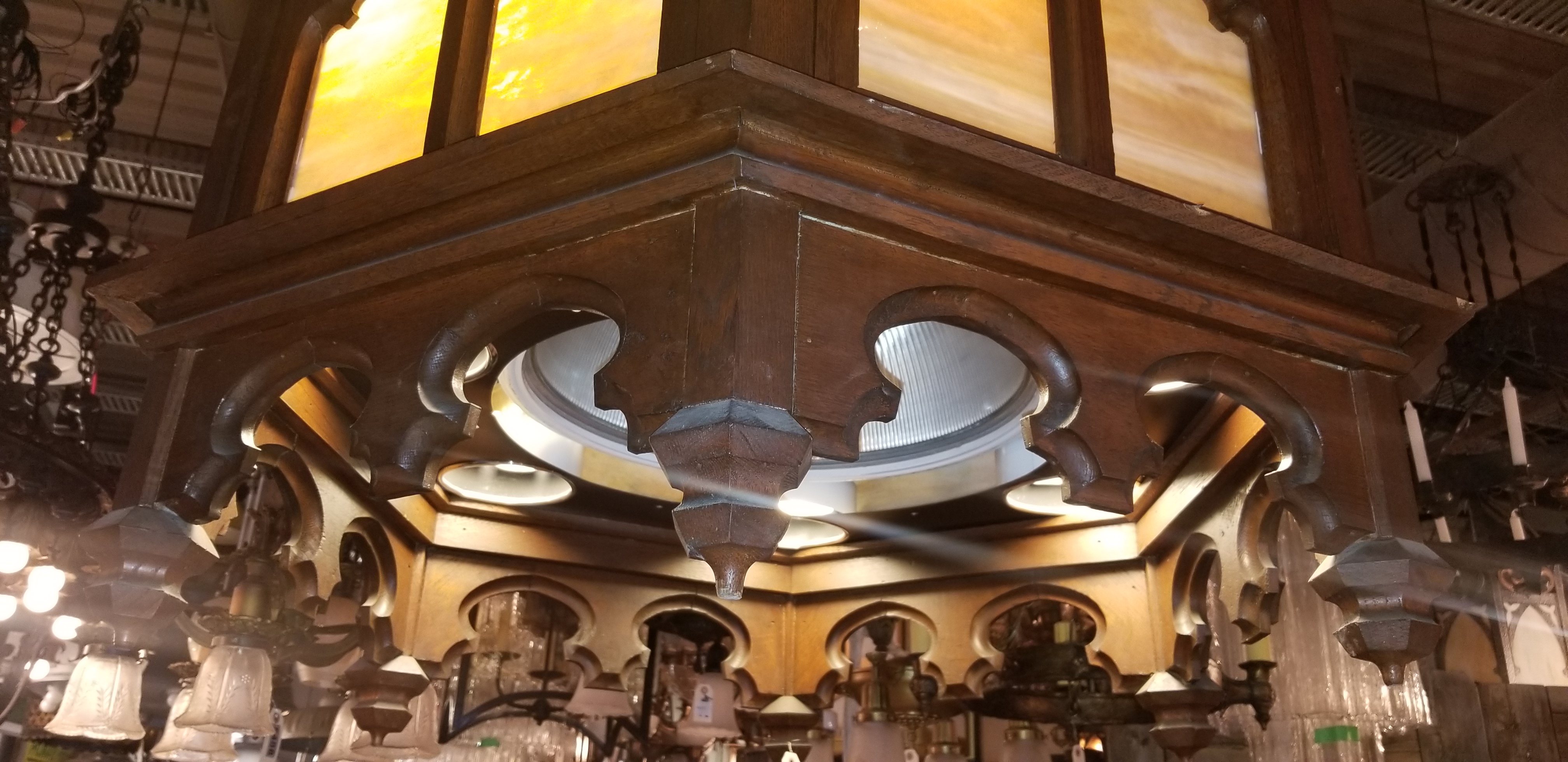 Monumental Gothic Pendant Lights    X 2