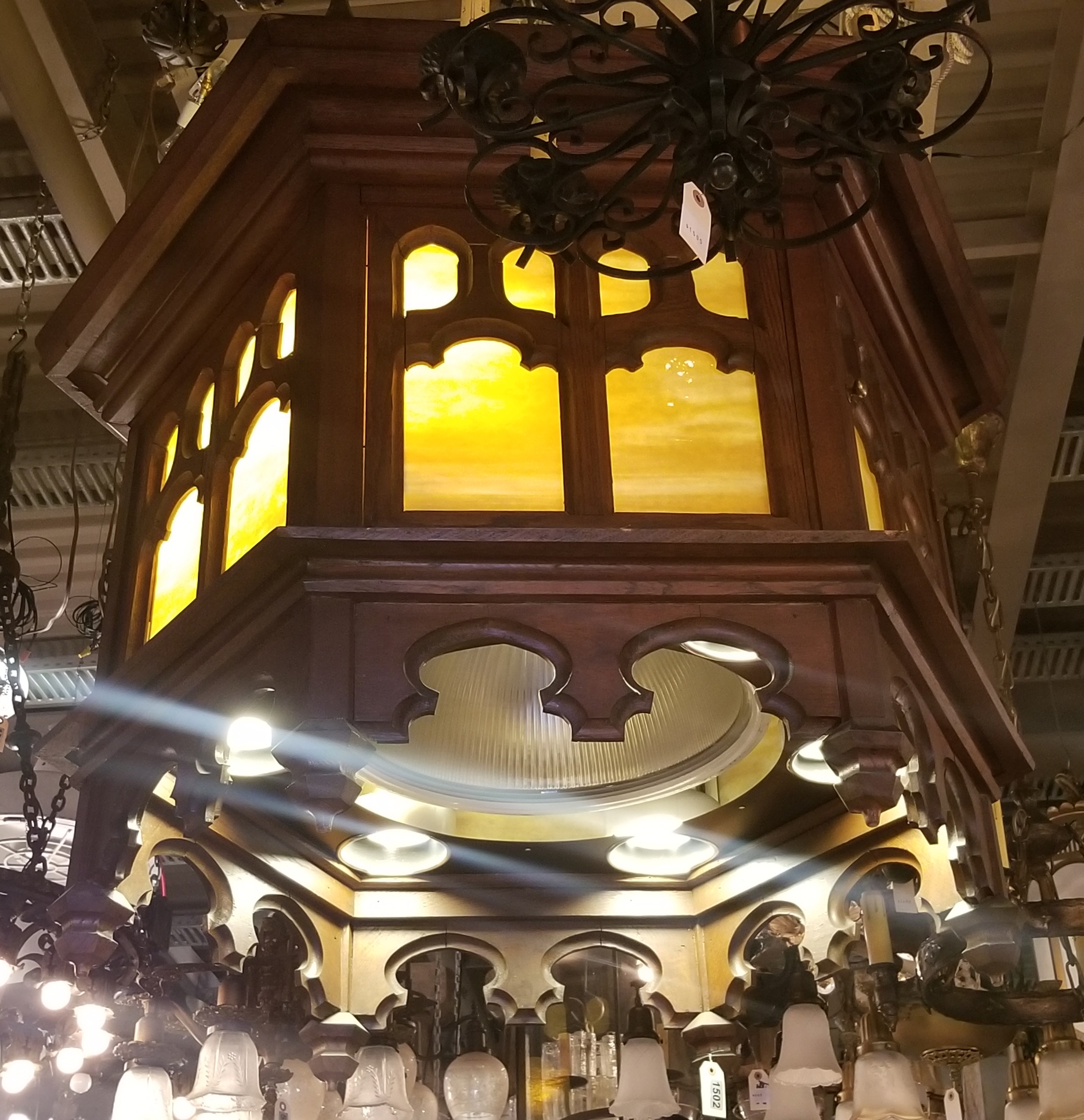 Monumental Gothic Pendant Lights    X 2