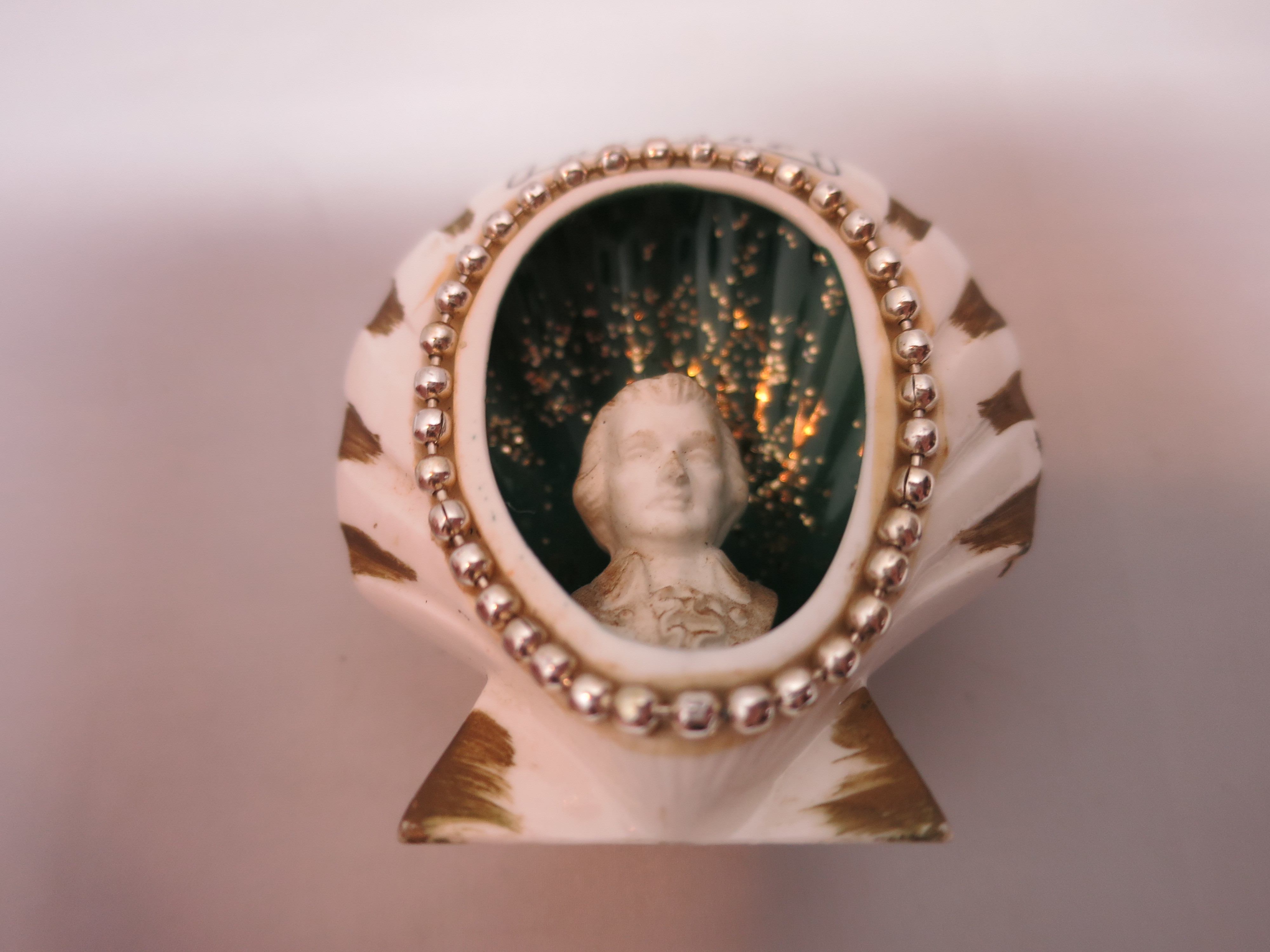 Mozart Figurine vintage Bone China Japan with label2 1/4 inch